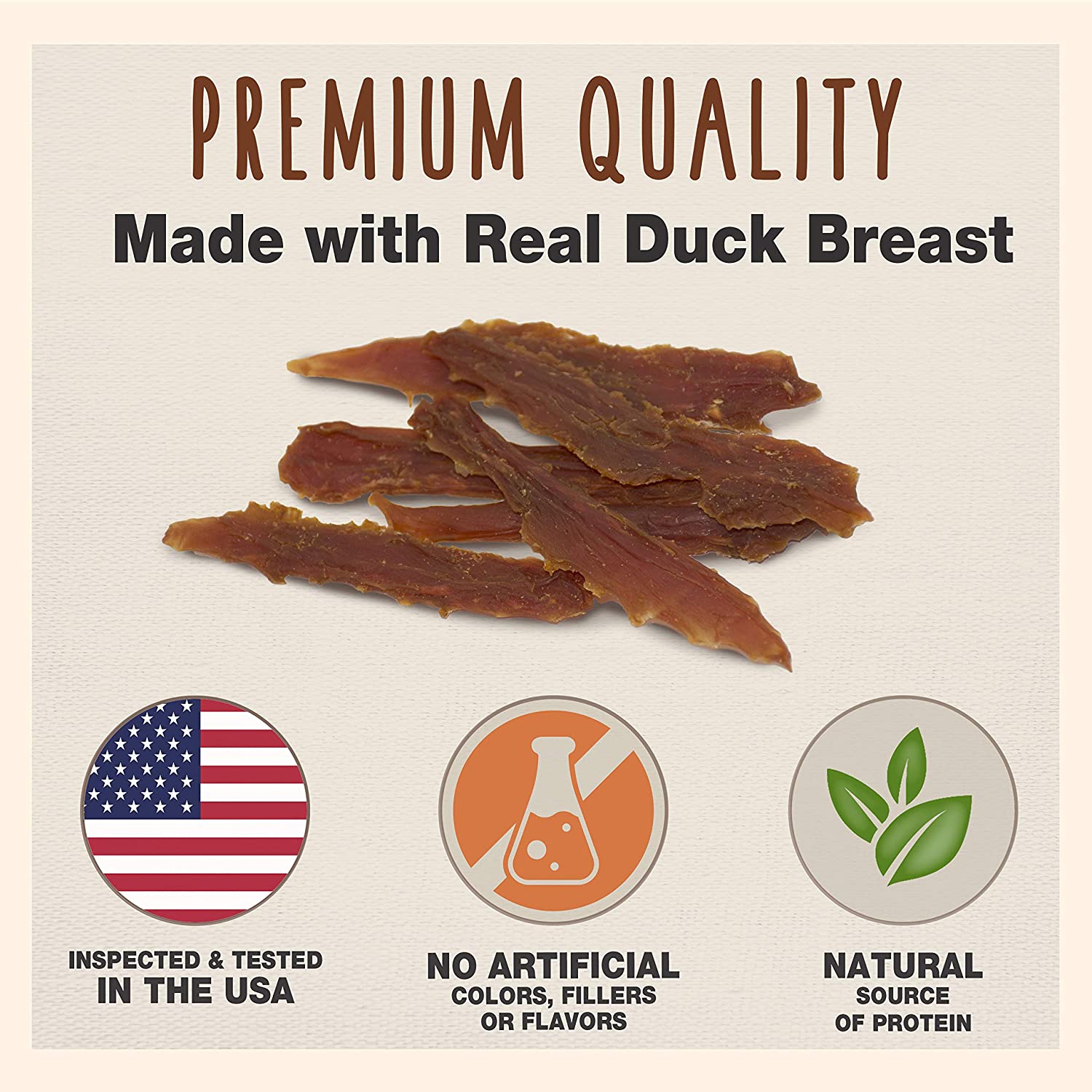 Cadet Premium Gourmet Duck Breast Dog Treats, 2.5 lb.