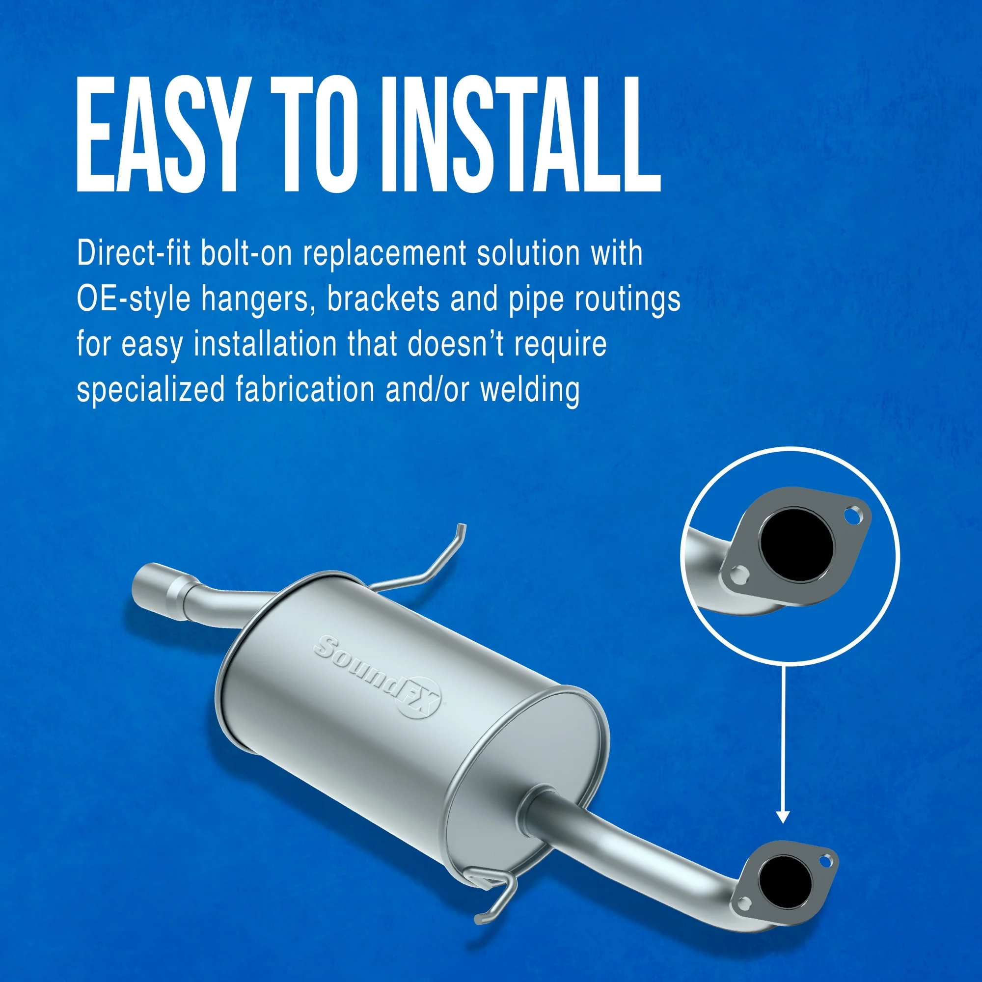 Walker Exhaust SoundFX 18255 Exhaust Muffler Fits select: 1988-1993 CHEVROLET GMT-400, 1989-1993 GMC SIERRA