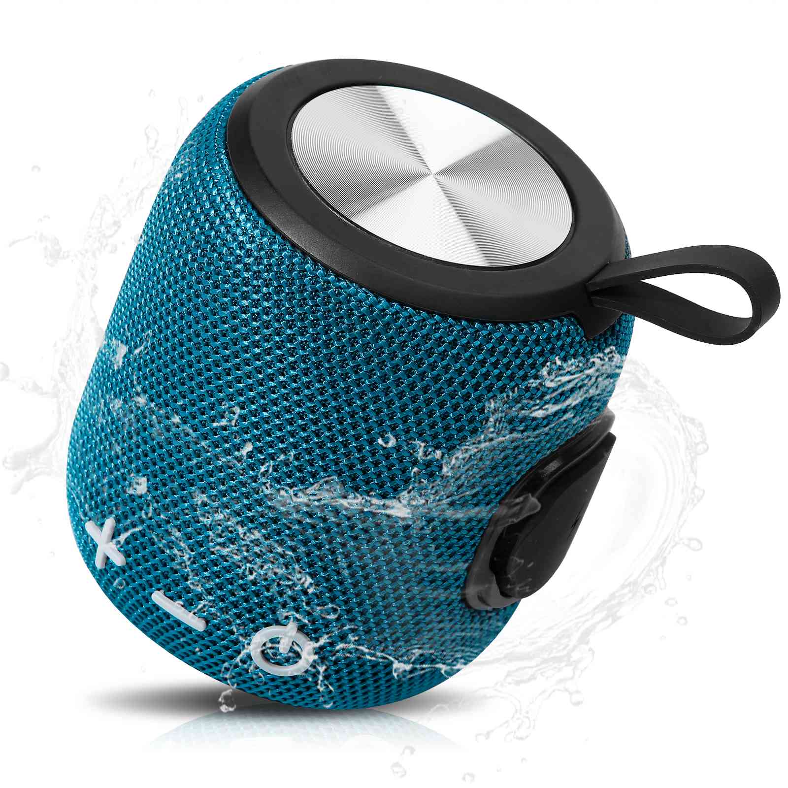 Bluetooth Speaker: Powerful Stereo Sound, IPX7 Waterproof, True Wireless Stereo Pairing, Portable Design, Latest Bluetooth V5.2 - Perfect for Shower, Beach, Outdoor, Home, Parties, Scooter - Blue
