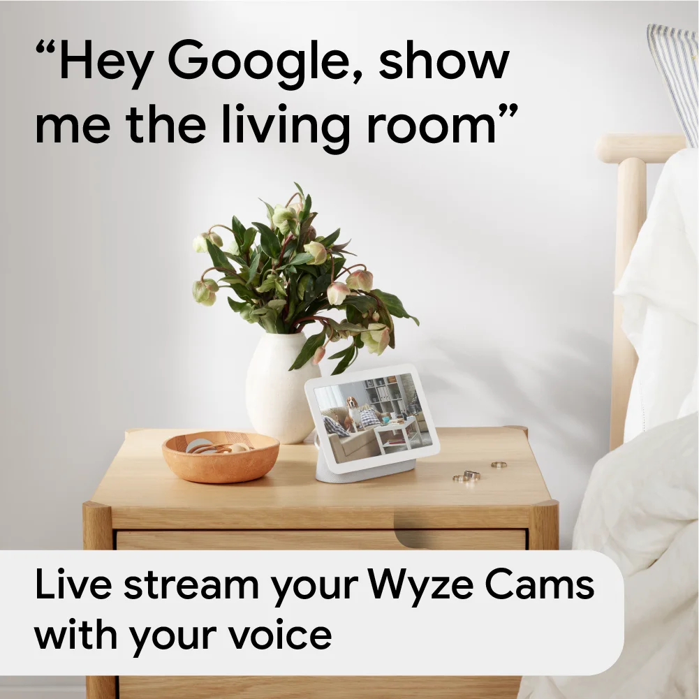 Google Nest Hub (2nd Gen) + Wyze Bundles Nest Hub + Cam OG Standard (2-Pack)