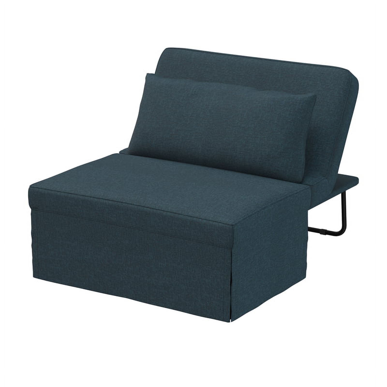 Relax A Lounger Amare Convertible Ottoman in Navy Blue Fabric Upholstery
