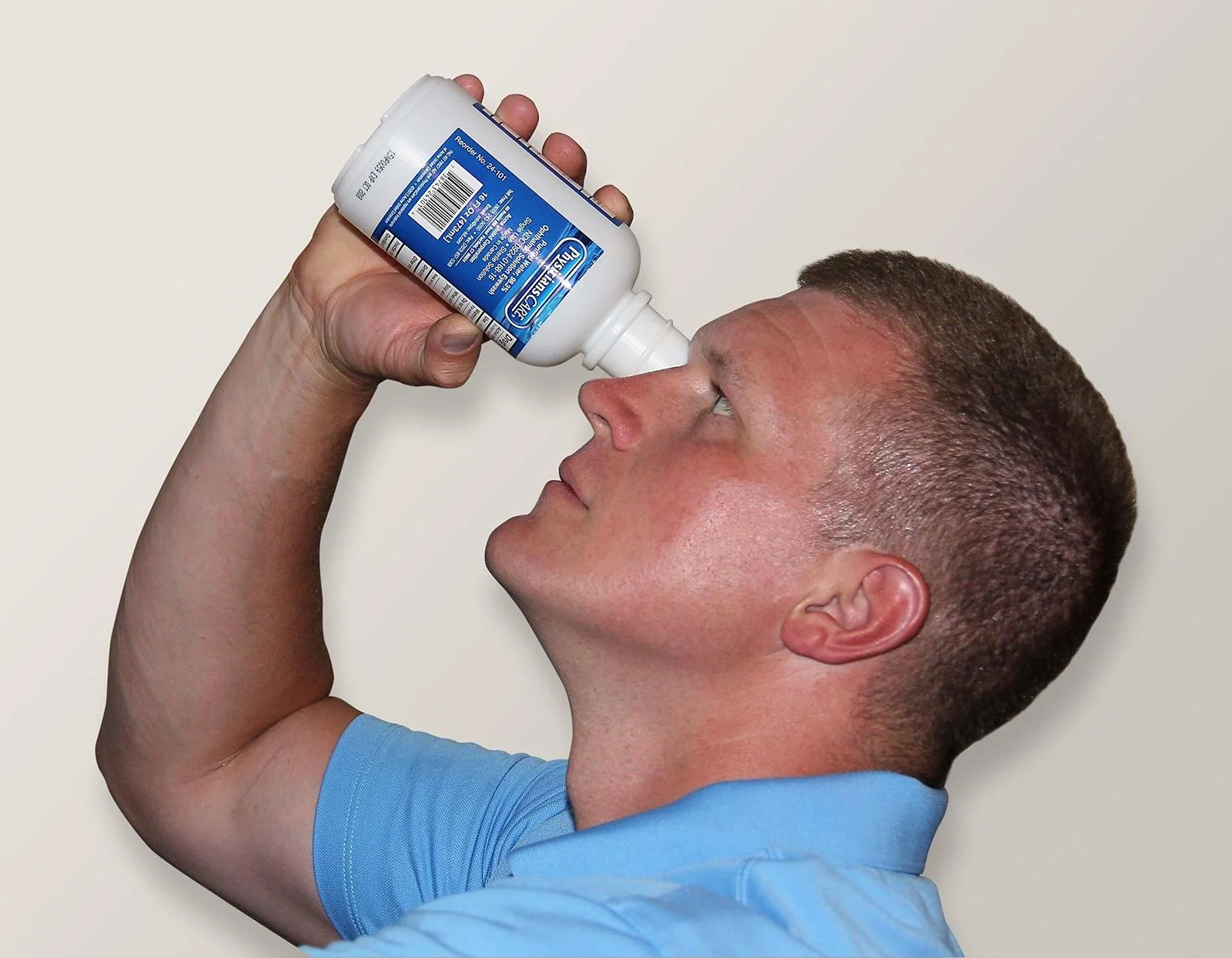 Eye & Skin Flush Emergency Station/Replacement Twin Bottles, 16 oz