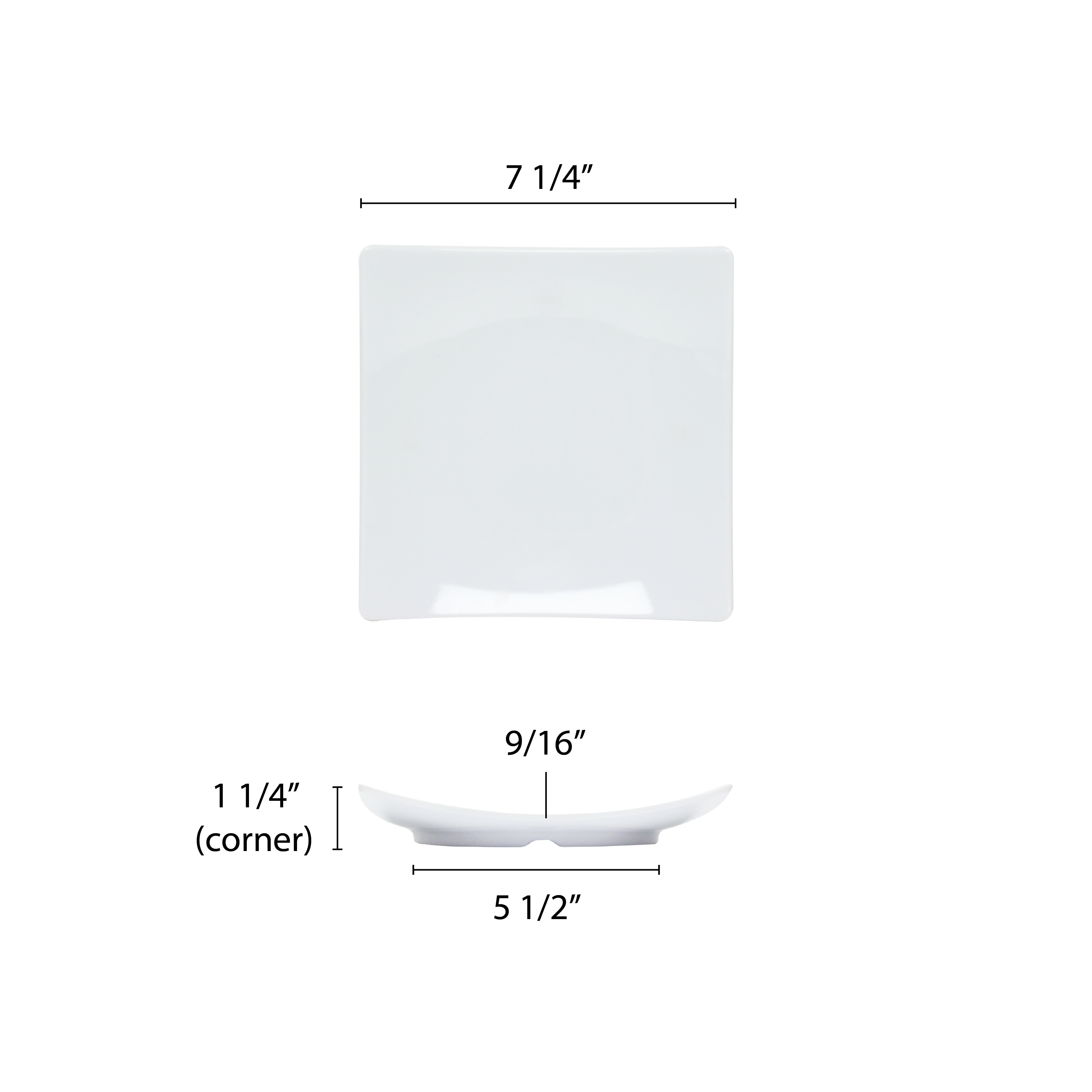 Excellante Classic White Extra Heavy Weight Melamine Dinnerware Collection 7 3/8