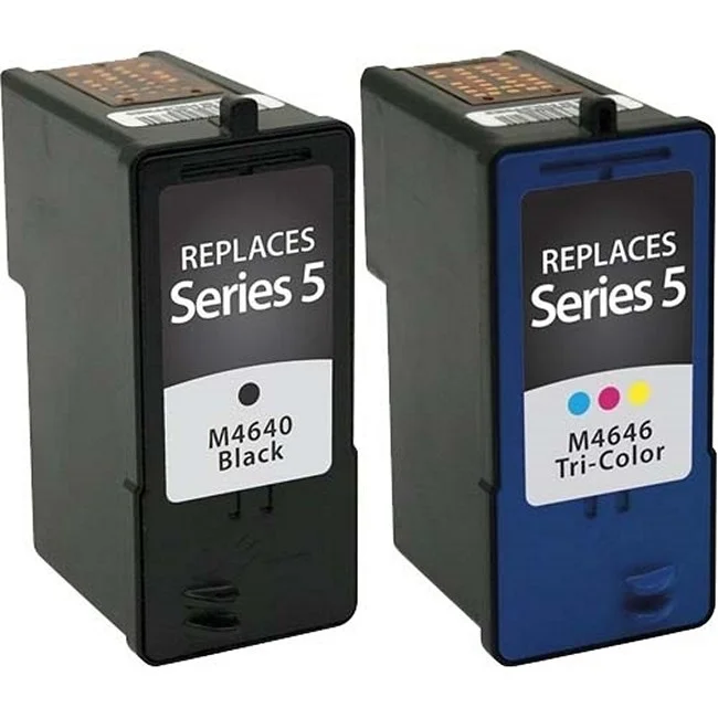 PrinterDash Replacement for Dell A922/924/942/944/946/962/964 Inkjet Combo Pack (Black/Color) (Series 5) (T5480/T5482MP)