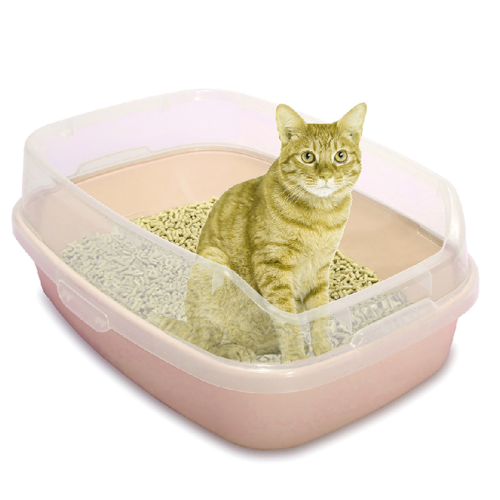 BAITGMYING Cat litter pans, Removable Open Litter Box, Easy to Clean Semi-Closed Litter Box for Cats