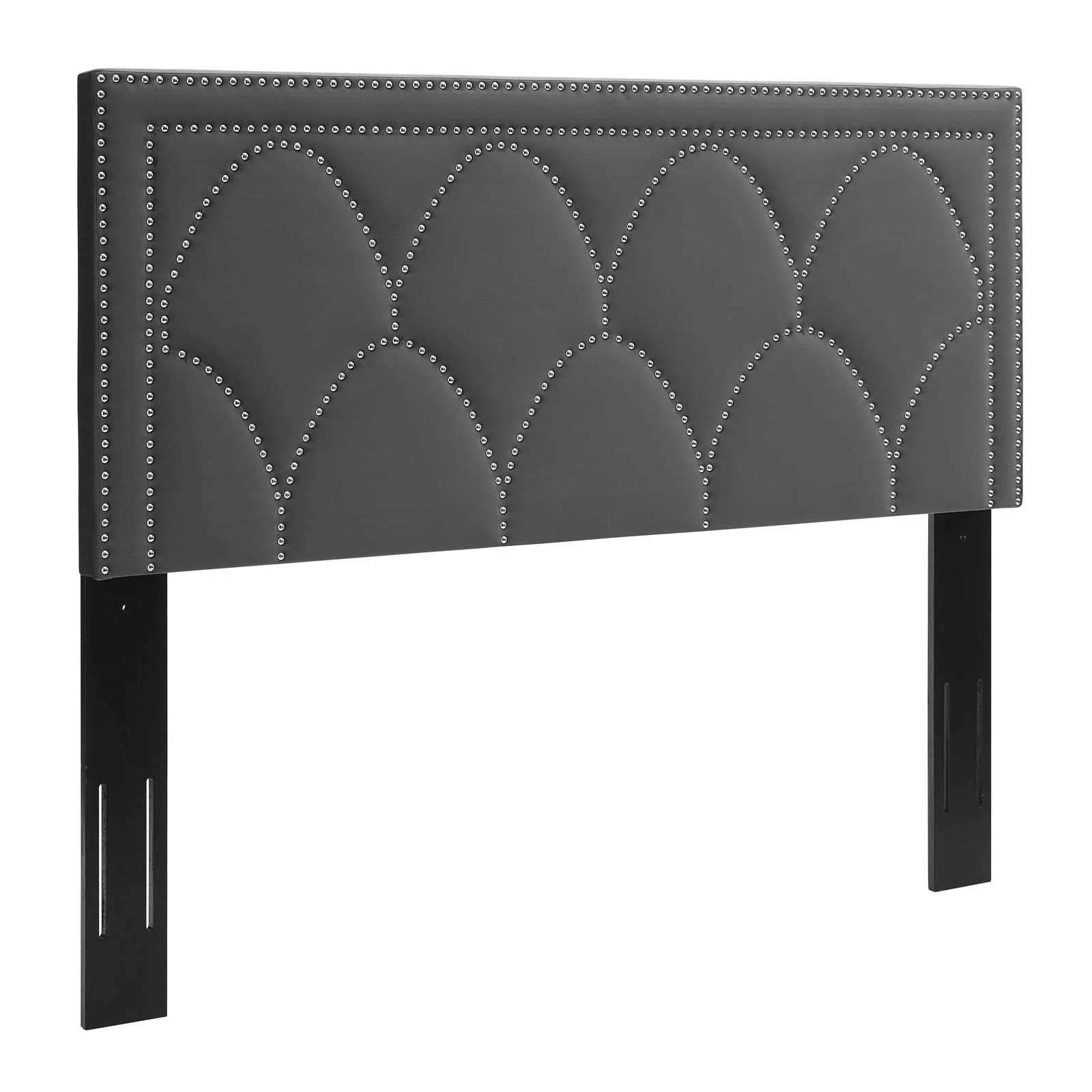 Modway Greta Performance Velvet Twin Headboard in Charcoal