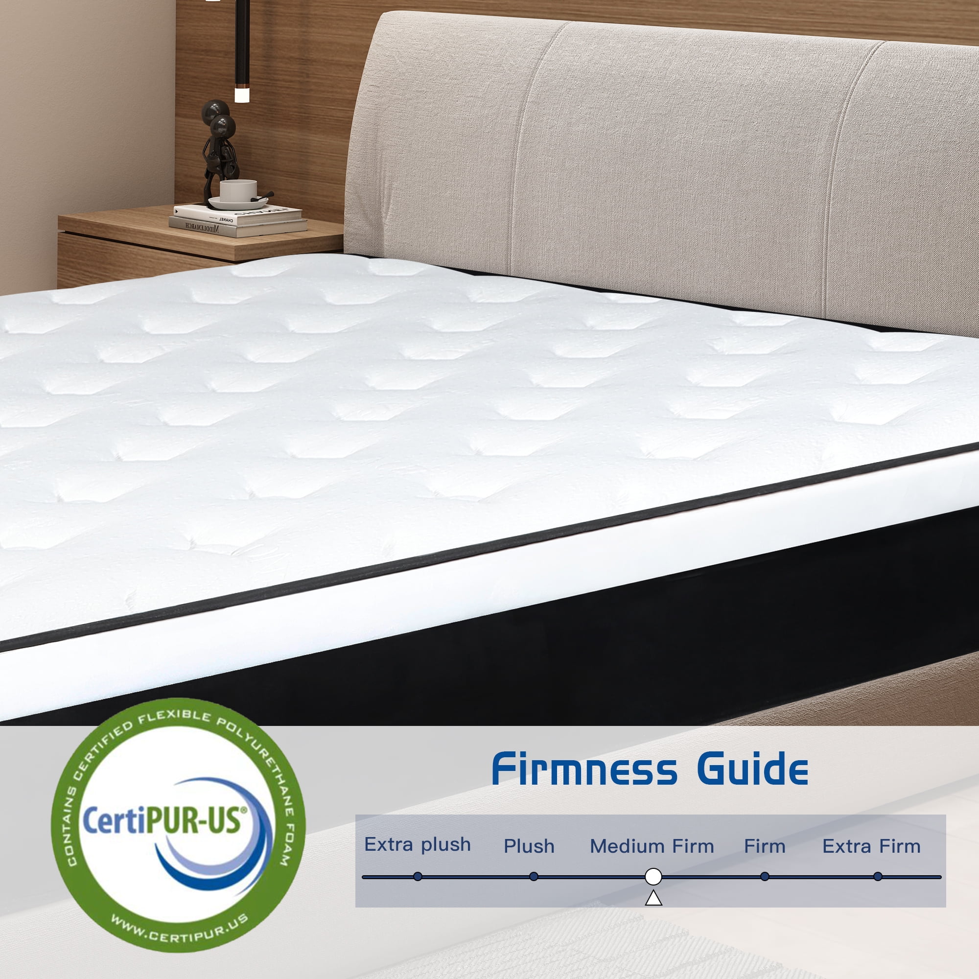 12 inch Queen Mattress,Hybrid Mattresses Medium Firm in a Box