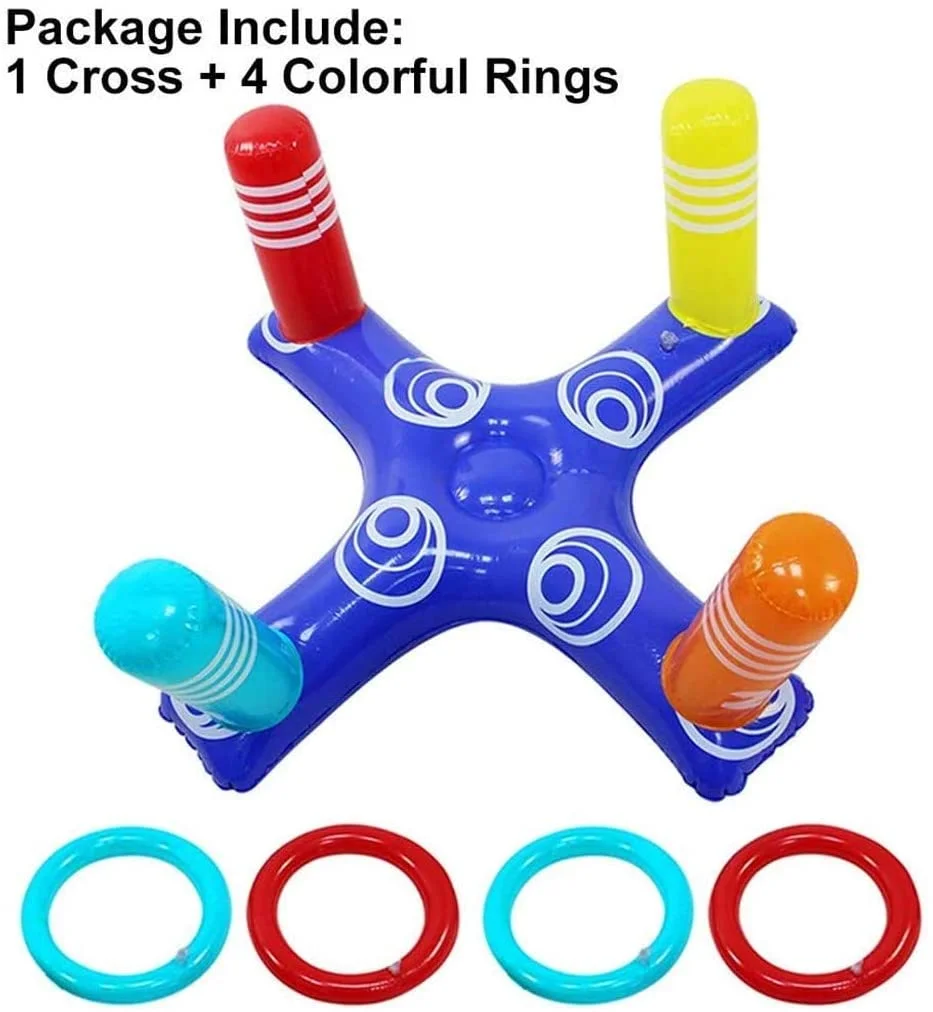 &nbsp;Pool Game Toys Floating Swimming Pool Ring with 4 Pcs Rings for Above Ground Pool, Family Swimming Pool Garden Outdoor&nbsp;