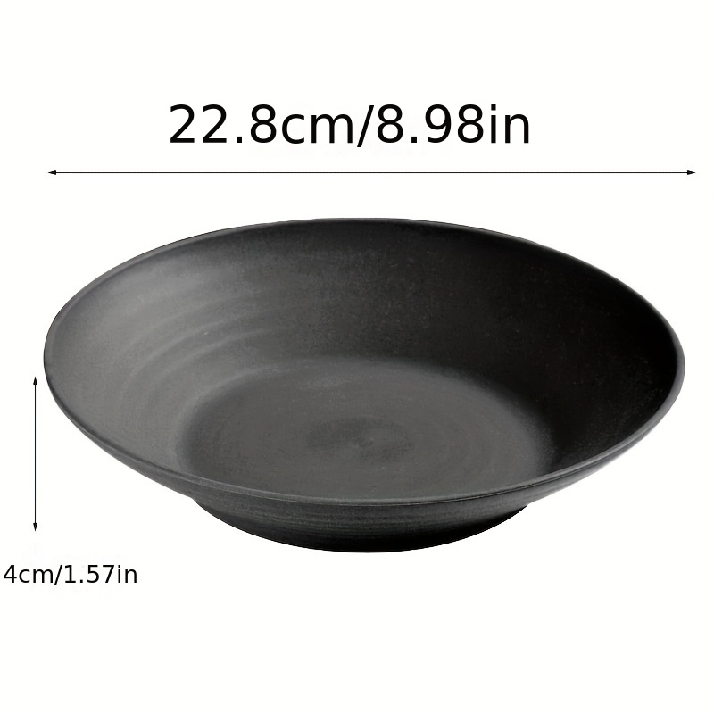 6 Pcs 9 Inch Wheat Straw Tray, Lightweight Plastic Dish Cutlery Unbreakable Reusable Dishwasher Microwave Kitchen Cutlery Deep Dinner Plate, Reusable Wheat Straw Dinnerware, Plastic Plates Alternative