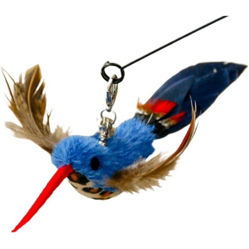 Simulation Bird Interactive Cat Toy For Indoor Cats Bird Simulation Cat Toy Set Suction Cup Cat Toy Flying Bird For Indoor Cats Feathered Cat Toys Cat Toy Mouse On String Wand Toy Floor Solid Base…