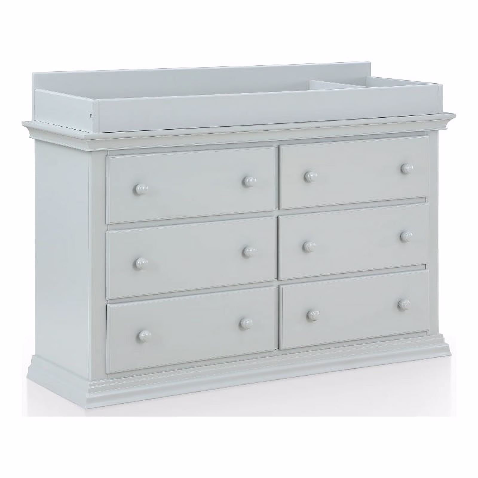 Suite Bebe Universal 6-Drawer Traditional Wood Double Dresser in Gray