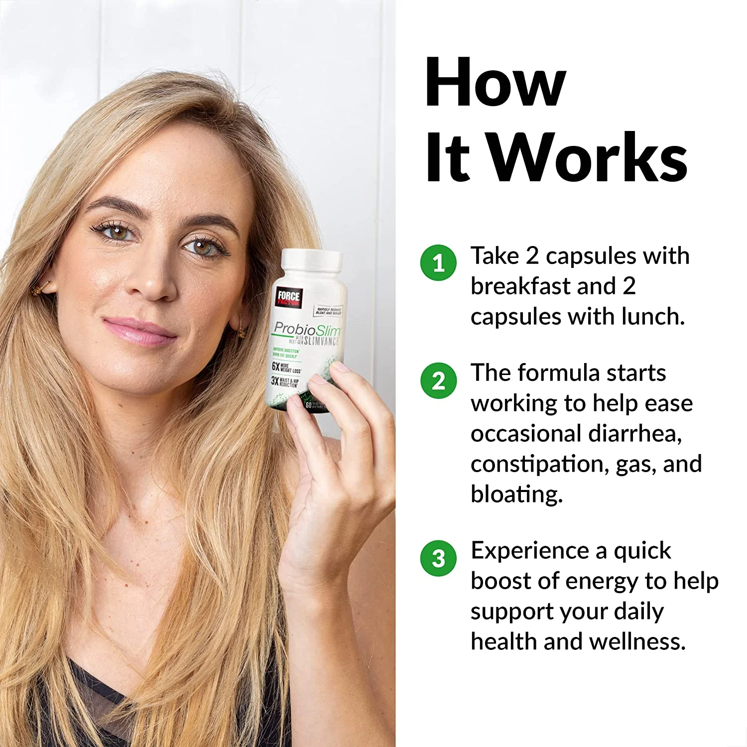 Force Factor ProbioSlim Next-Gen SLIMVANCE Thermogenic + Probiotic Fat Burner Green Tea Extract Weight Loss Boost Metabolism Support Digestion EXP-02/23, 120 Capsules *EN