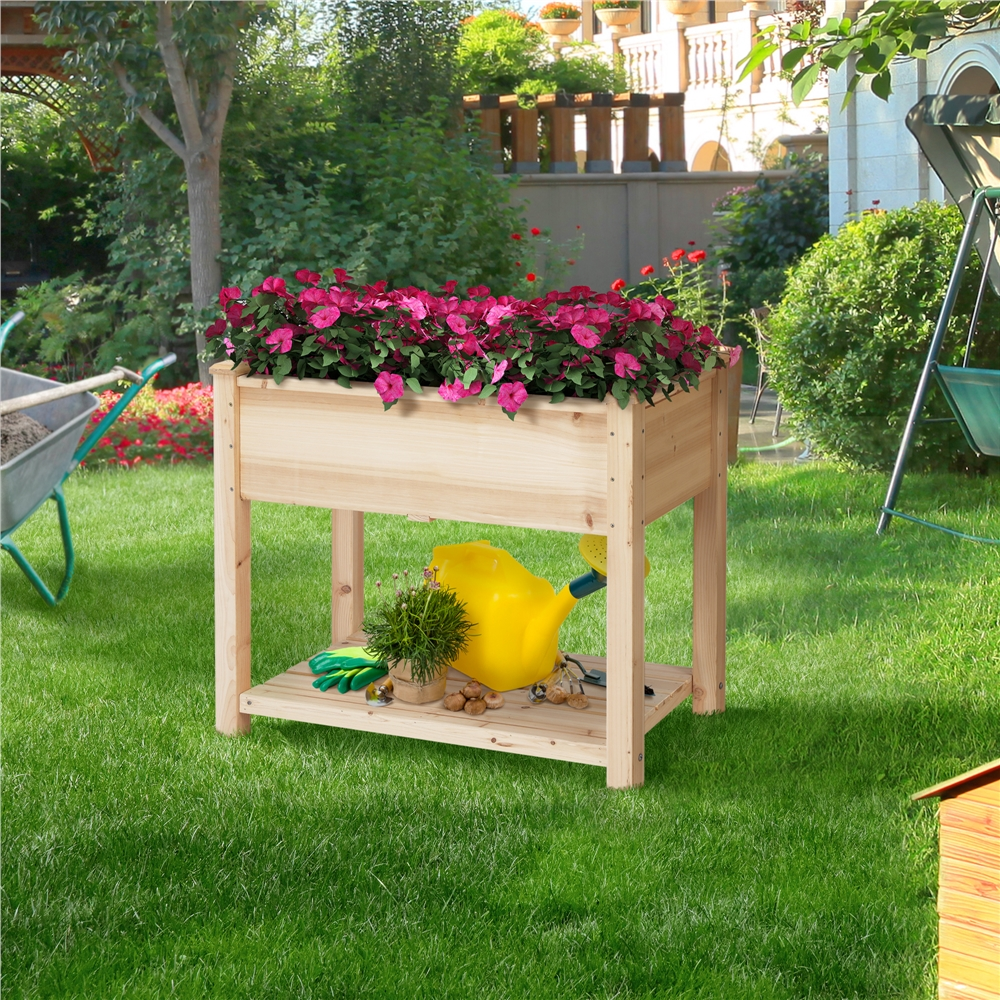 Yaheetech Wooden Raised Garden Bed Elevated Planter Box