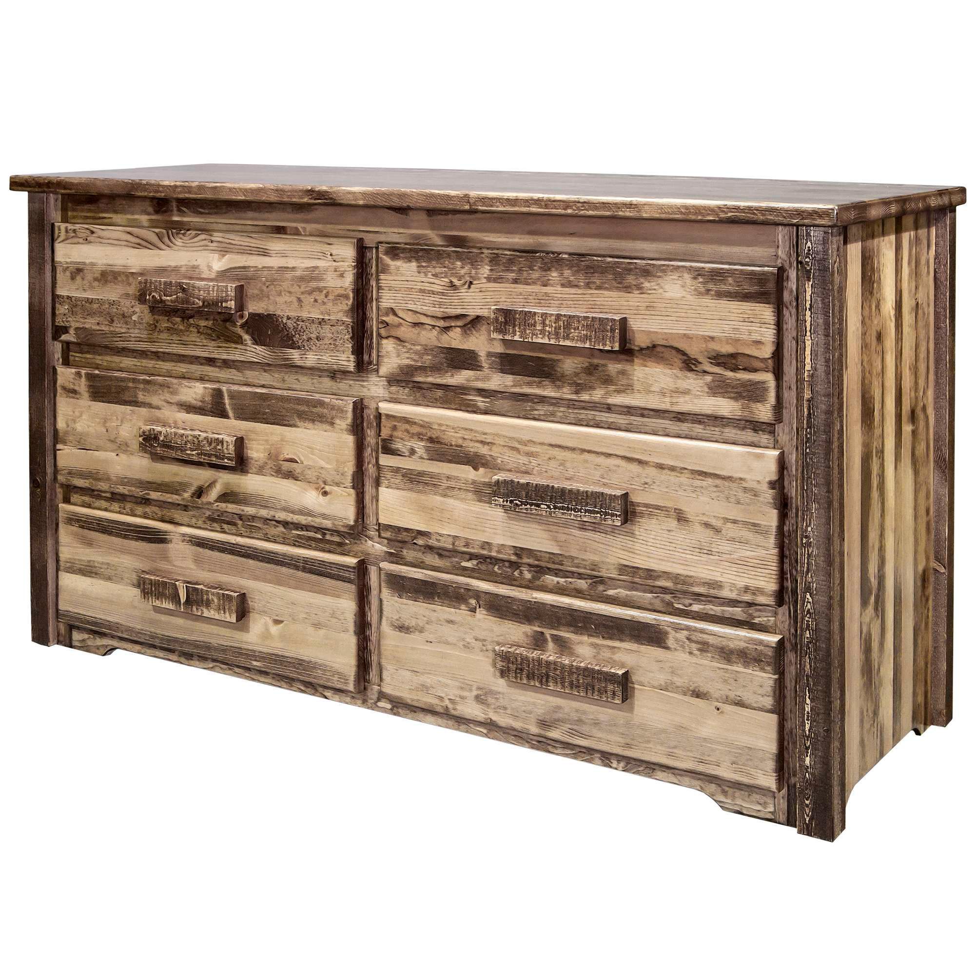 Homestead Collection 6 Drawer Dresser, Stain & Clear Lacquer Finish