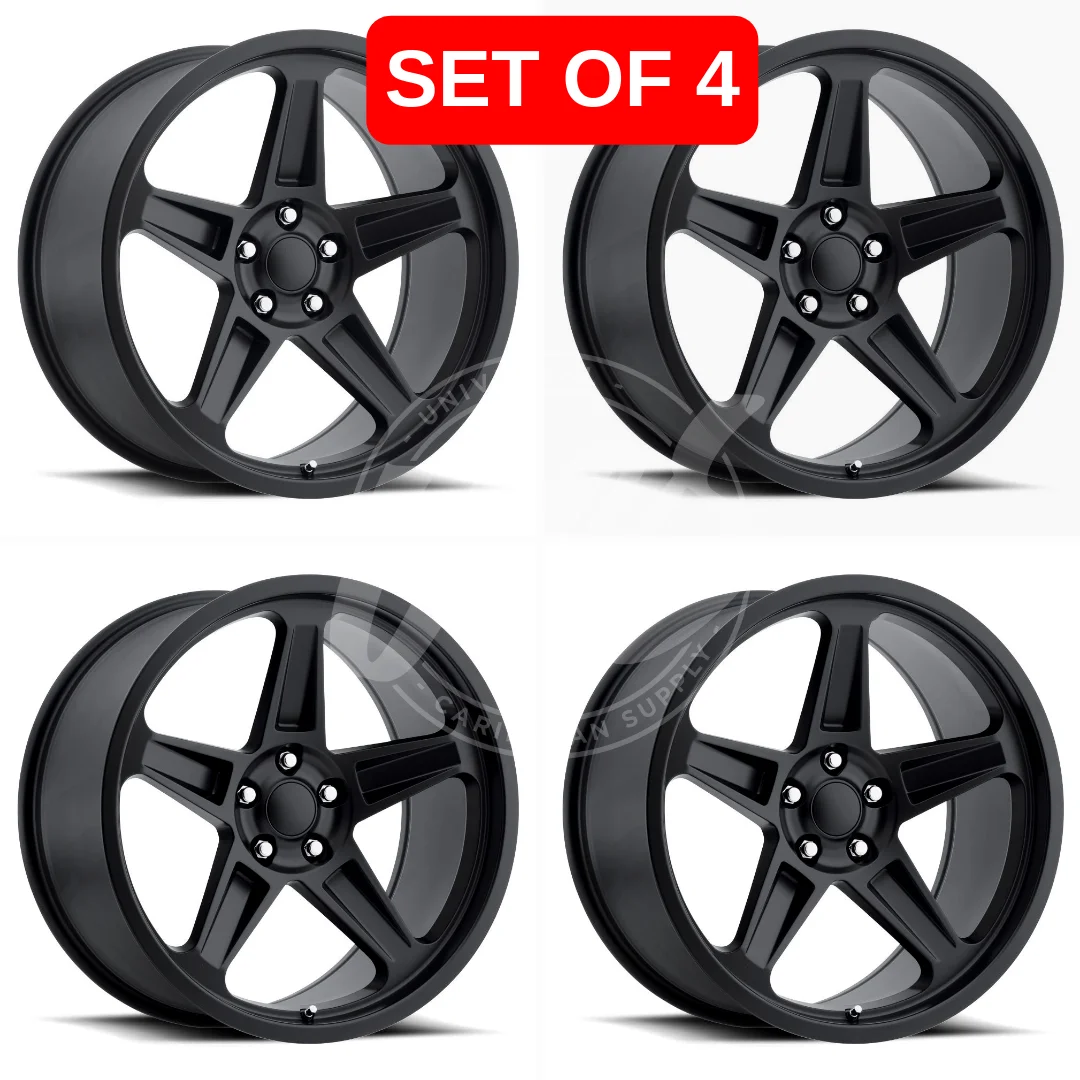 NEW 20 inch x 9 Alloy Wheels Rims Bolt Pattern 5x115 Matt Black +20 offset Set of 4