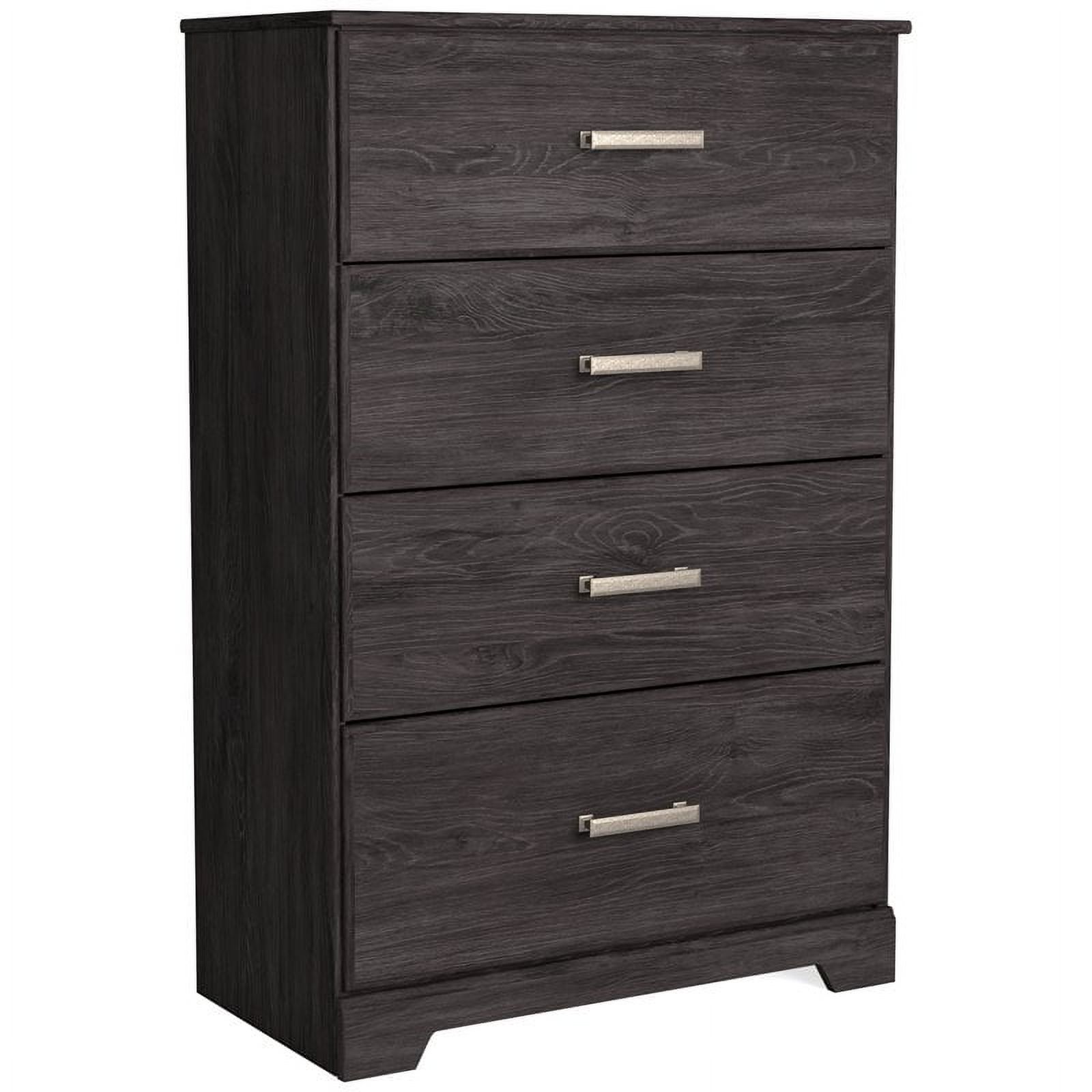 Bowery Hill Four Drawer Engineered Wood Chest in Black