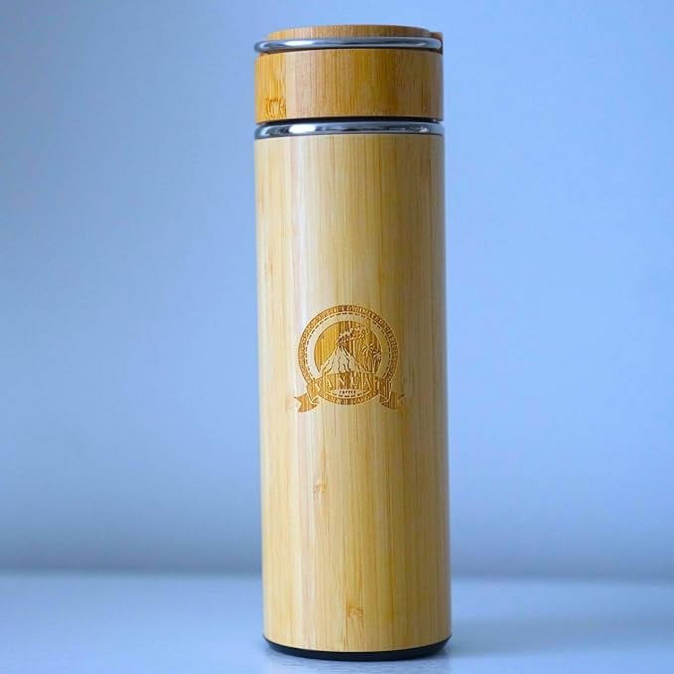 BAMBOO CRAFT THERMOS Cup Double Wall Vacuum Coffee Tumbler Tea Mug Handle Insulated Stainless Steel Water Beverage Bottle Dispenser Slate Matte Para Caf&eacute; Collection