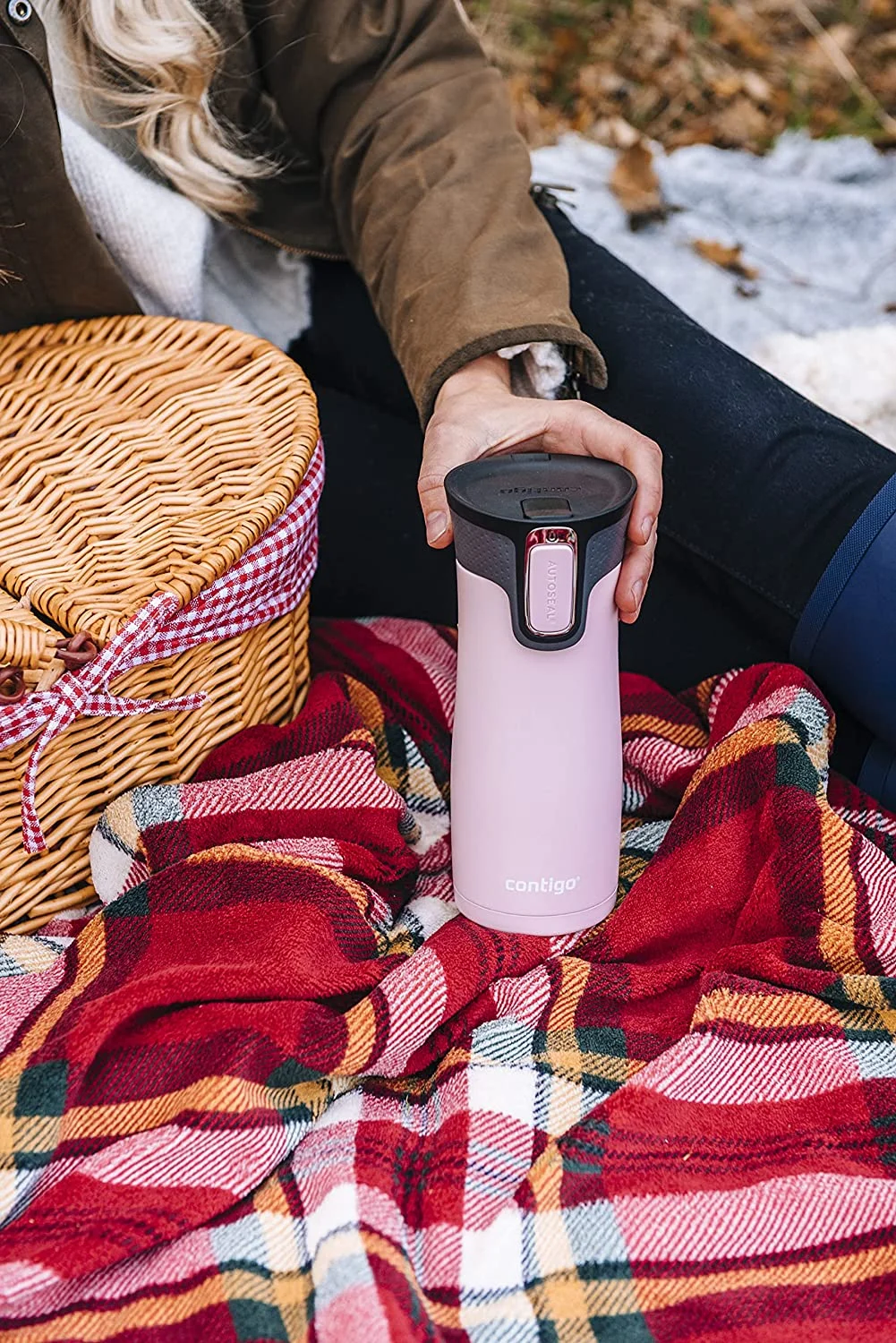 Contigo Unisex's West Loop Autoseal Thermobecher Warm, 470 ml, Millenial Pink