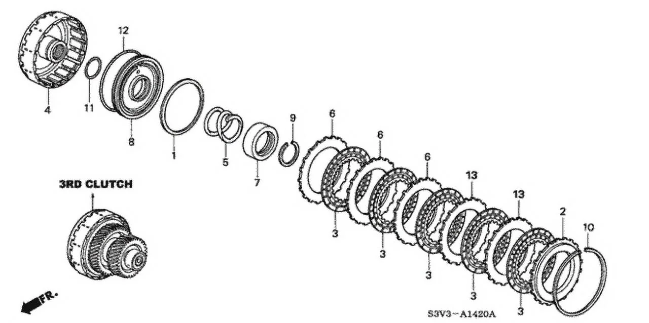 Factory Genuine OEM Acura Guide Third Clutch