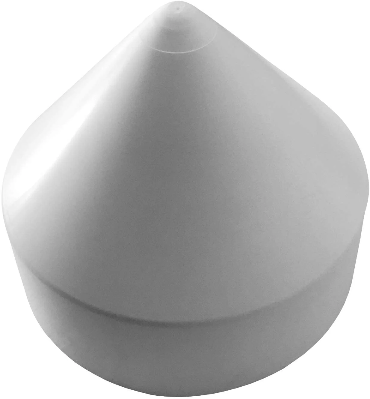 Marine Dock Piling Cone, Piling Cap, 100% Polyethylene Material, Lasts up to 10+ Years, Made in USA (White, 13.5