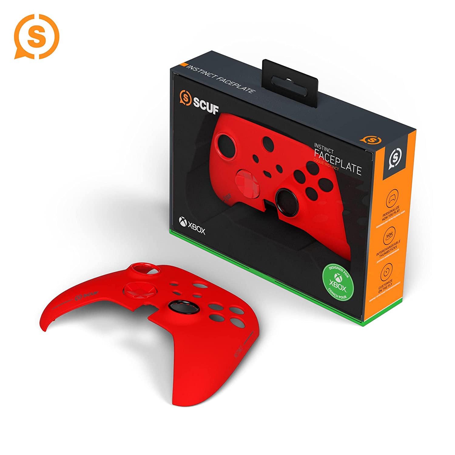 Instinct Red Removeable Faceplate, Color Designs - Xbox Series X;