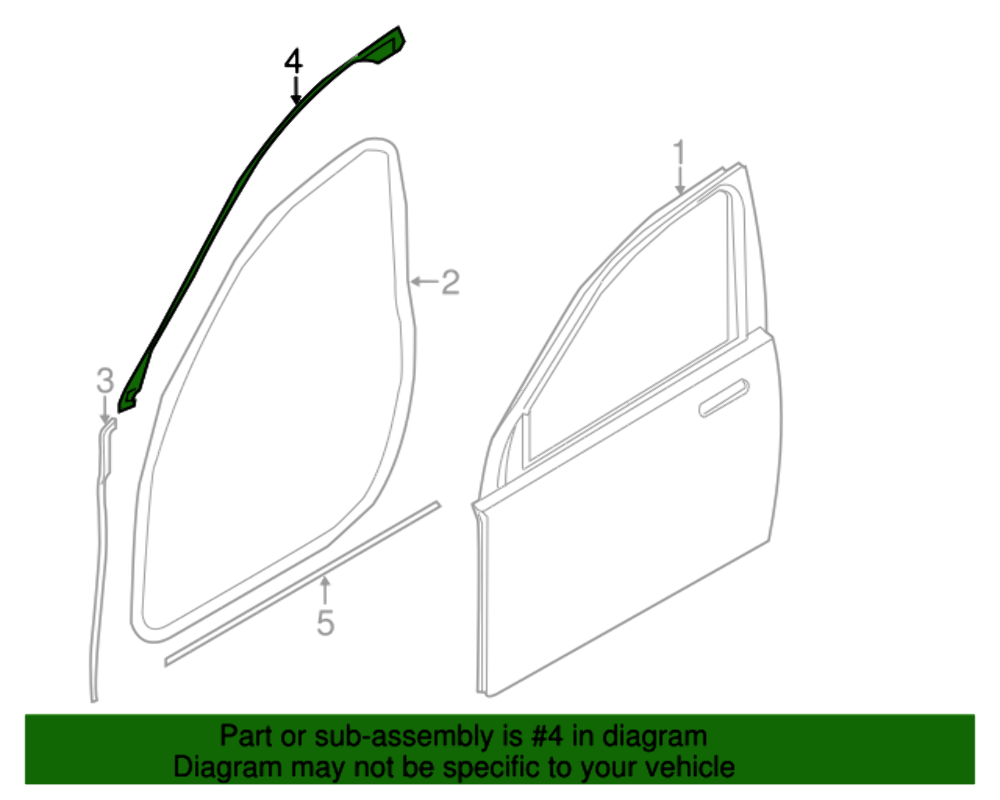 New Genuine BMW Seal Door Seam Roof Front (2009-2015) OE 51337178007