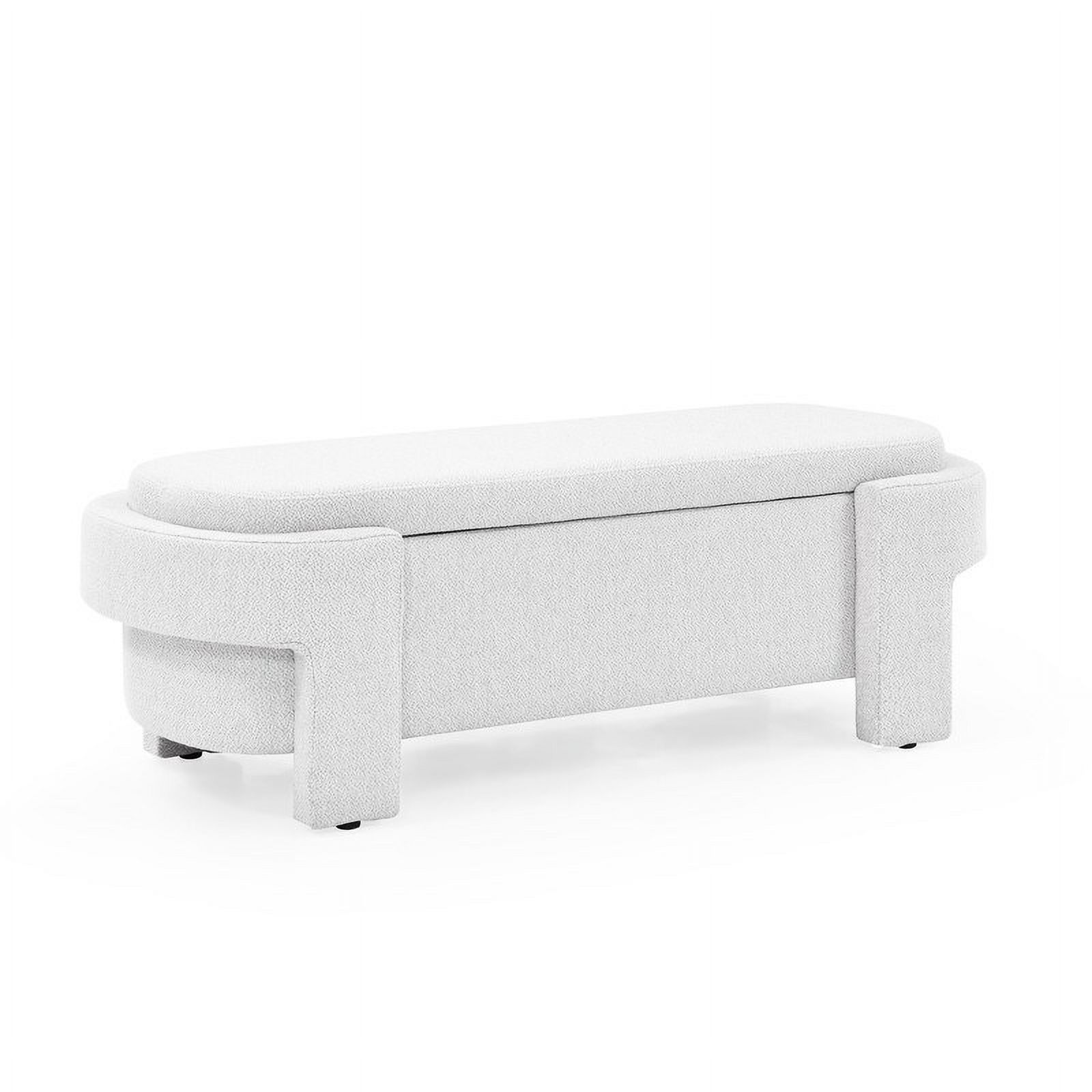 Grondin Transitional Style Upholstered Storage Ottoman Bench, 51.5