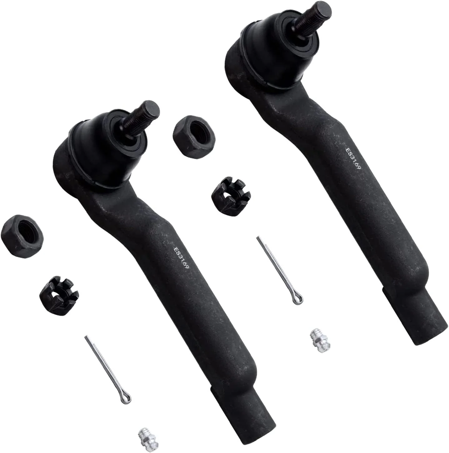 Detroit Axle - New 6-Piece Front Suspension Kit - Inner and Outer Tie Rod End Links Tie Rod Rack Boots