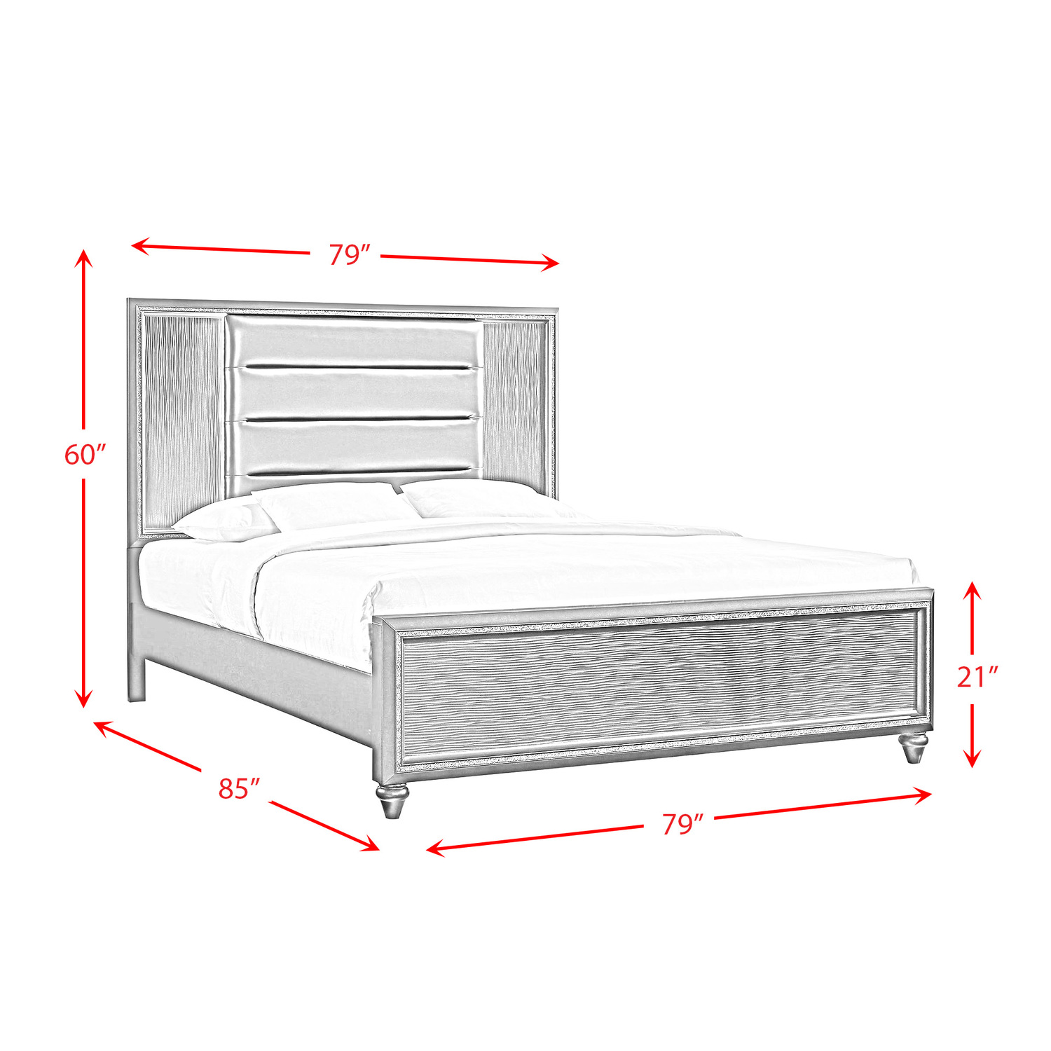 Picket House Furnishings Faris King Panel 3PC Bedroom Set in Black