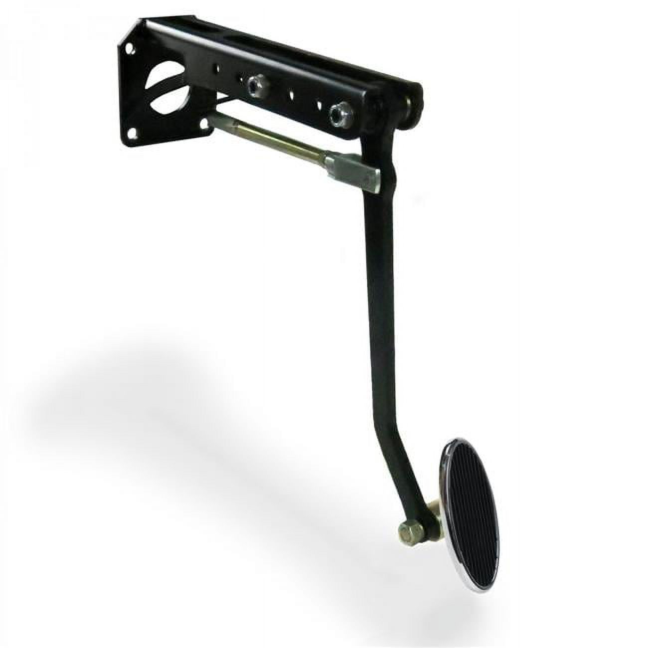 Helix Suspension Brakes & Steering  Universal Adjustable Firewall Brake Pedal Bracket Kit with Large Oval Chrome Pedal Pad