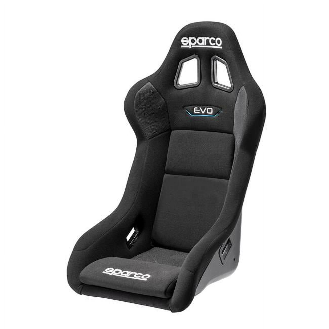 Sparco 008007RNR Evo QRT Sky Fiberglass Racing Seat, Black