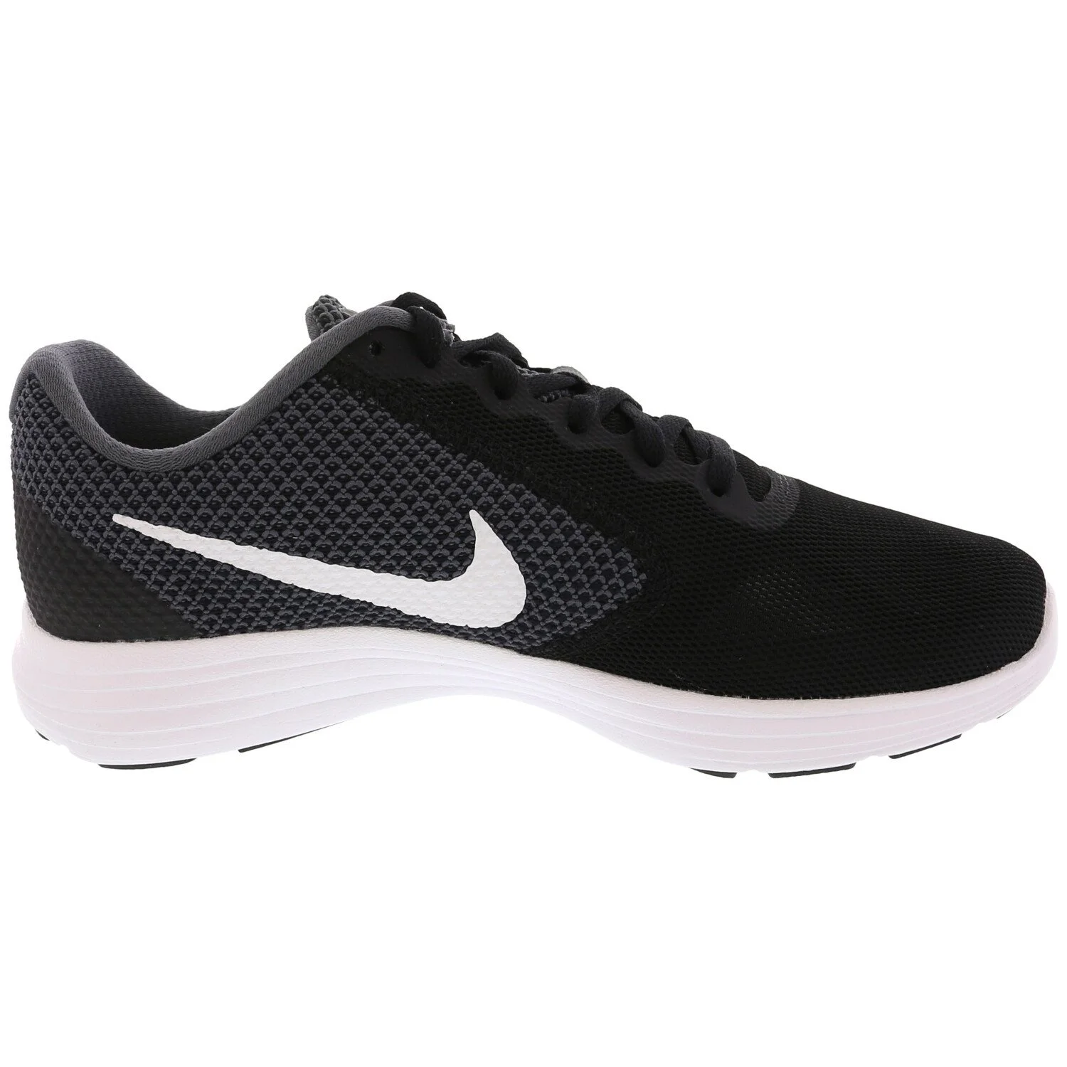 Nike Women's Revolution 3 Dark Grey / White-Black Ankle-High Fabric Running - 11M