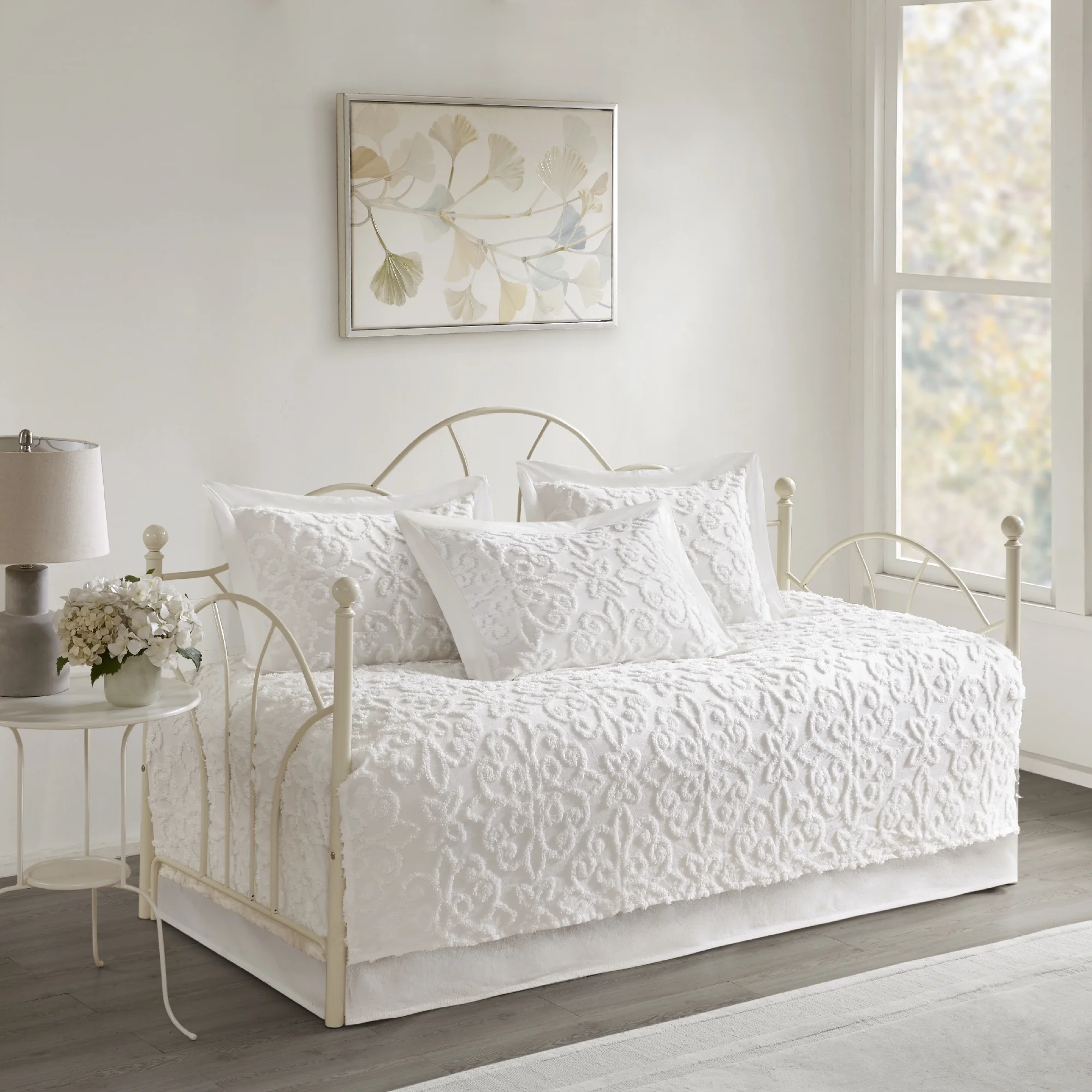Sabrina 5 Piece Tufted Cotton Chenille Daybed Set