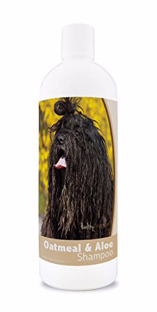 Healthy Breeds Dog Oatmeal Shampoo with Aloe for Bergamasco - Over 200 Breeds - 16 oz - Mild & Gentle for Sensitive Skin - Hypoallergenic Formula & pH Balanced