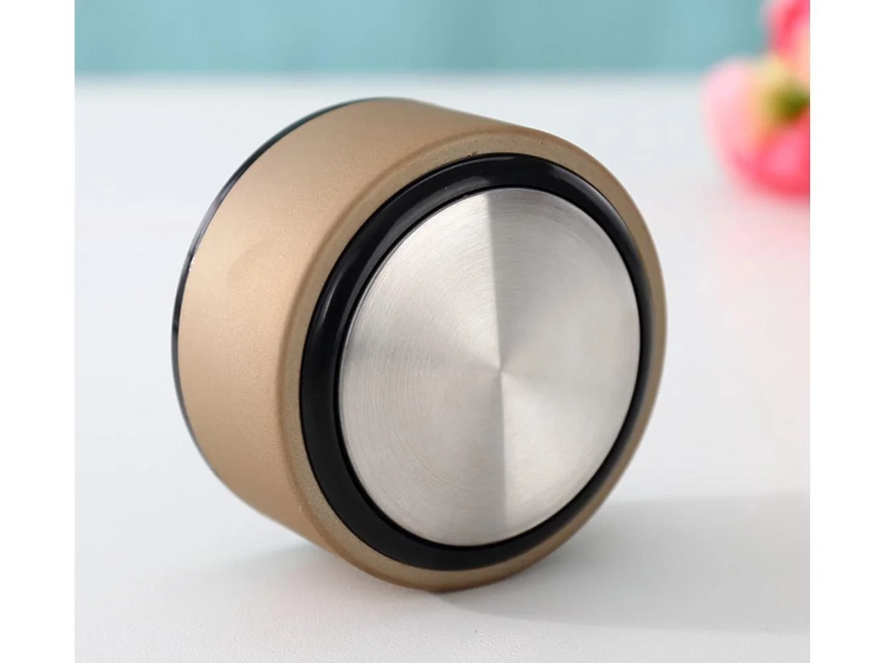 LIFE Vacuum Insulated Stainless Steel Water Bottle Double Walled Thermos with Lanyard Frosted Matte Flask(Gold)