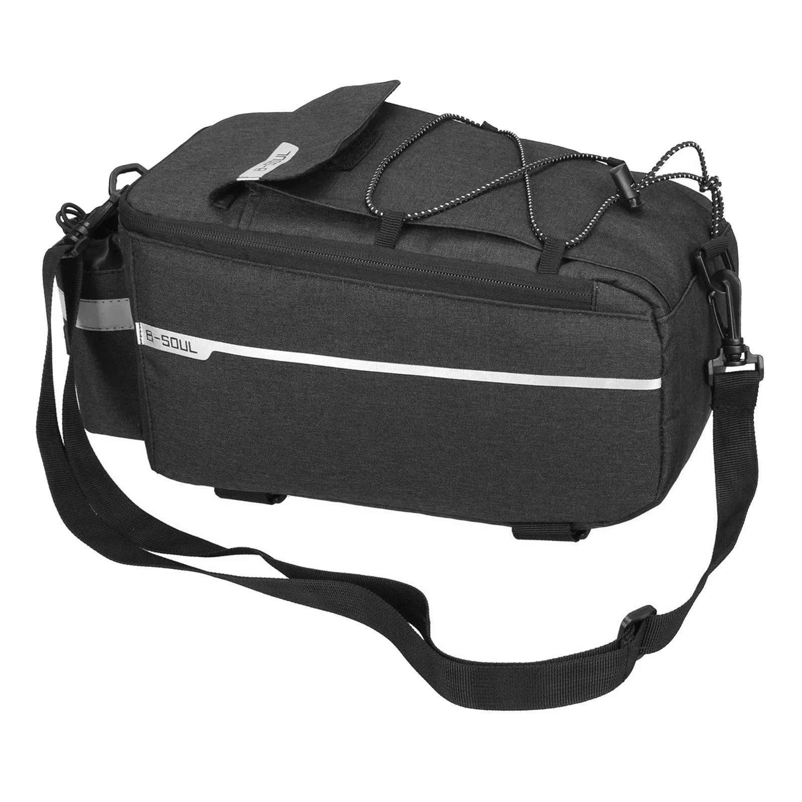 10L Cycle Rear Rack Pannier Trunk Bag , Black, 38x15.5x18cm