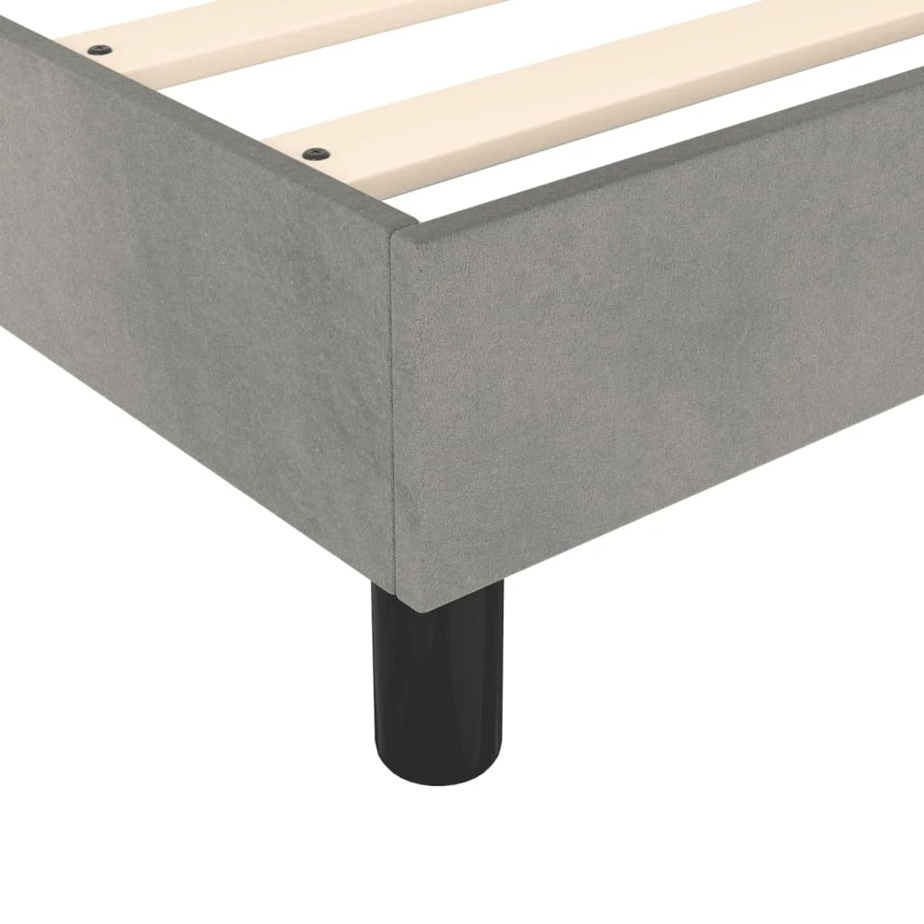Box Spring Bed with Mattress Light Gray 53.9