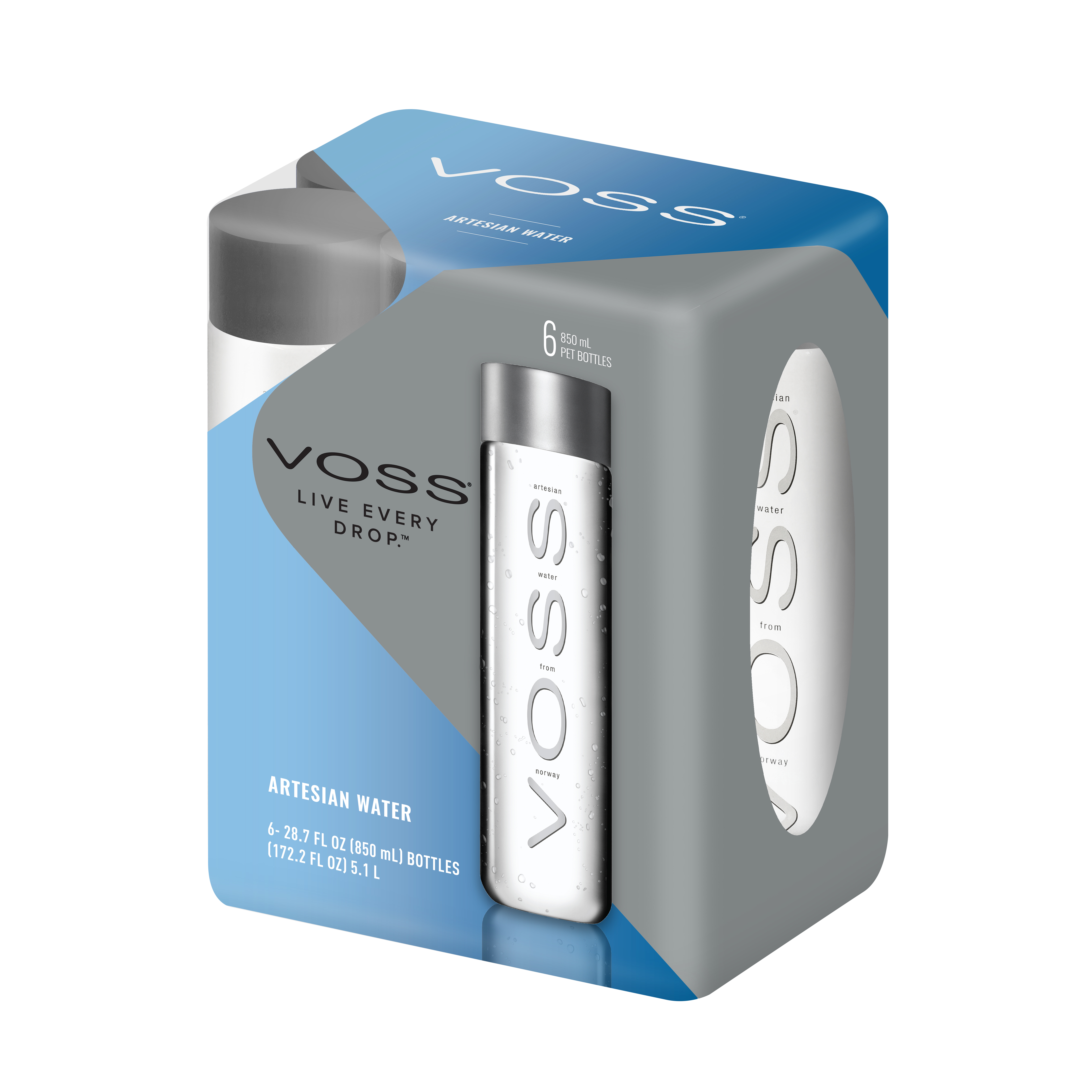 VOSS Artesian Waters, 28.7 Fl Oz, Bottles (2 Packs Of 6)