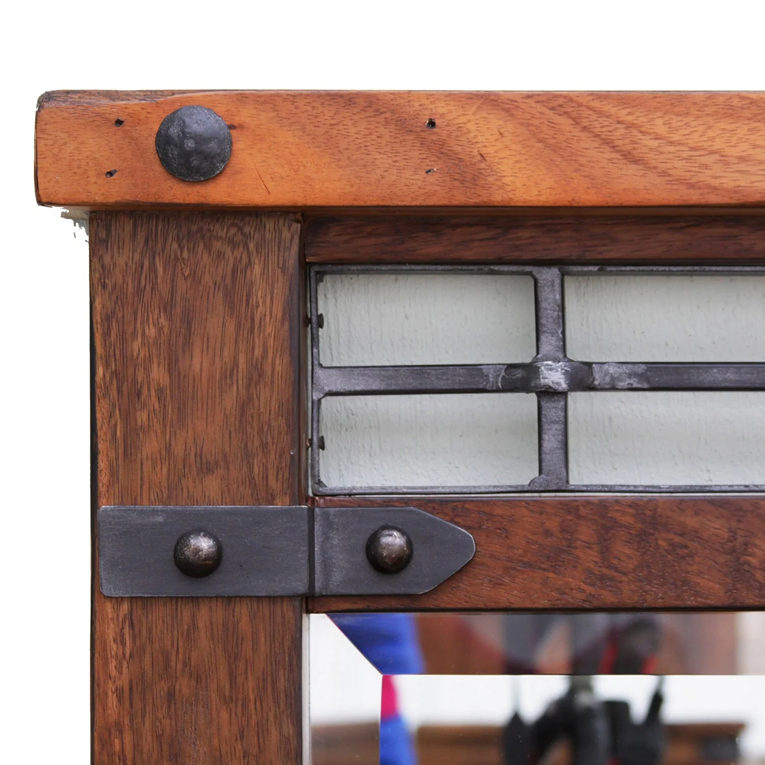 BenJara Umey 70 Inch Wide 7 Drawer Dresser with Iron Belt Accents, Brown Mango Wood