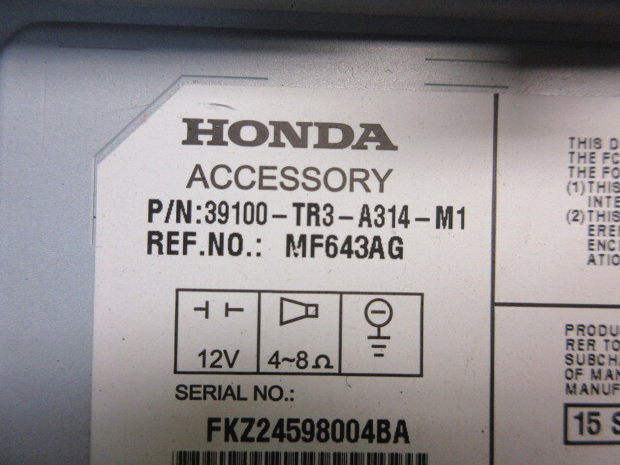 Pre-Owned 2013-2015 Honda Civic AM FM CD MP3 Radio Receiver w/Temperature Control OEM LKQ (Good)