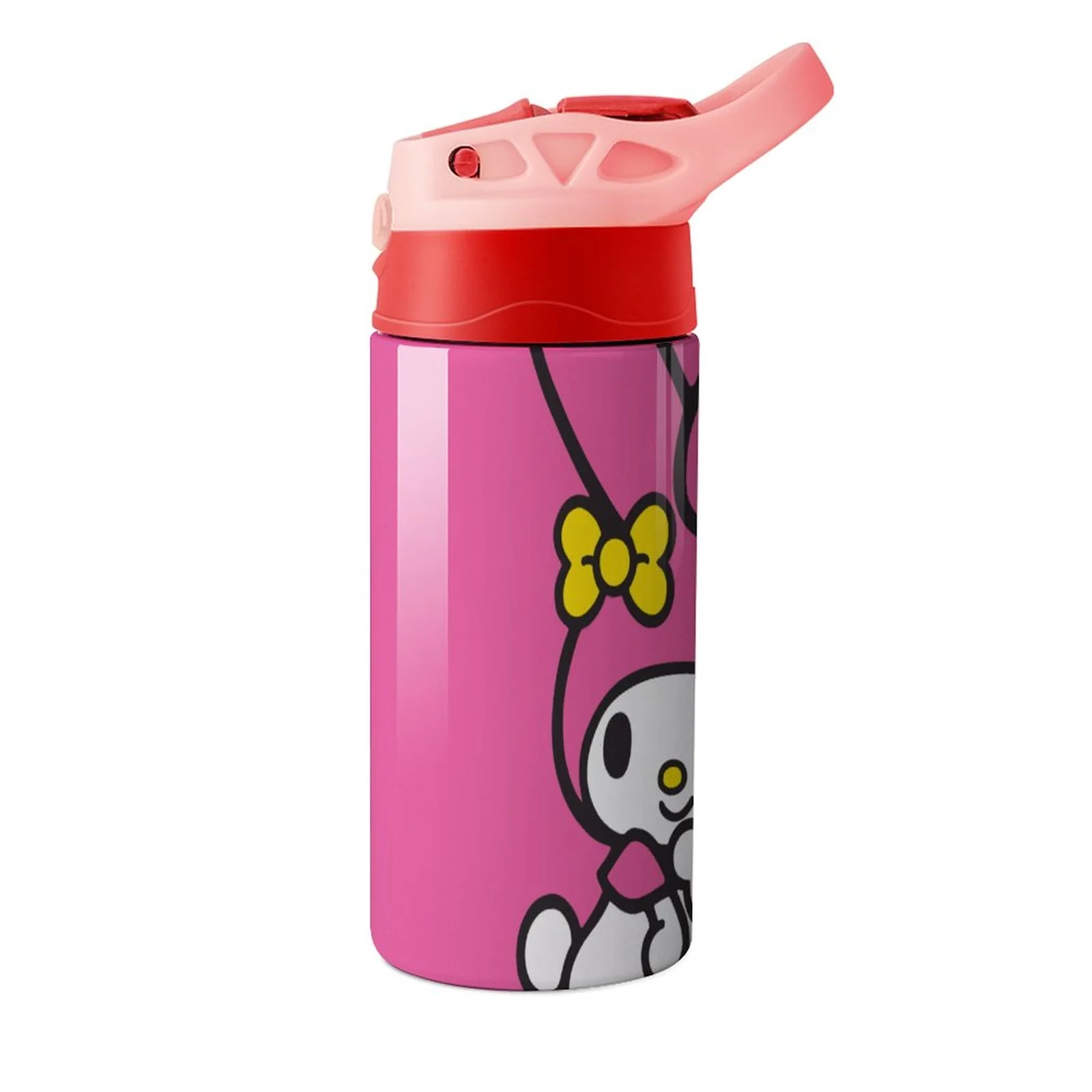 Pink-Rabbit My Melody Children's Water Bottle Vacuum Insulated Stainless Steel Cup With Straw Toddler Thermoses