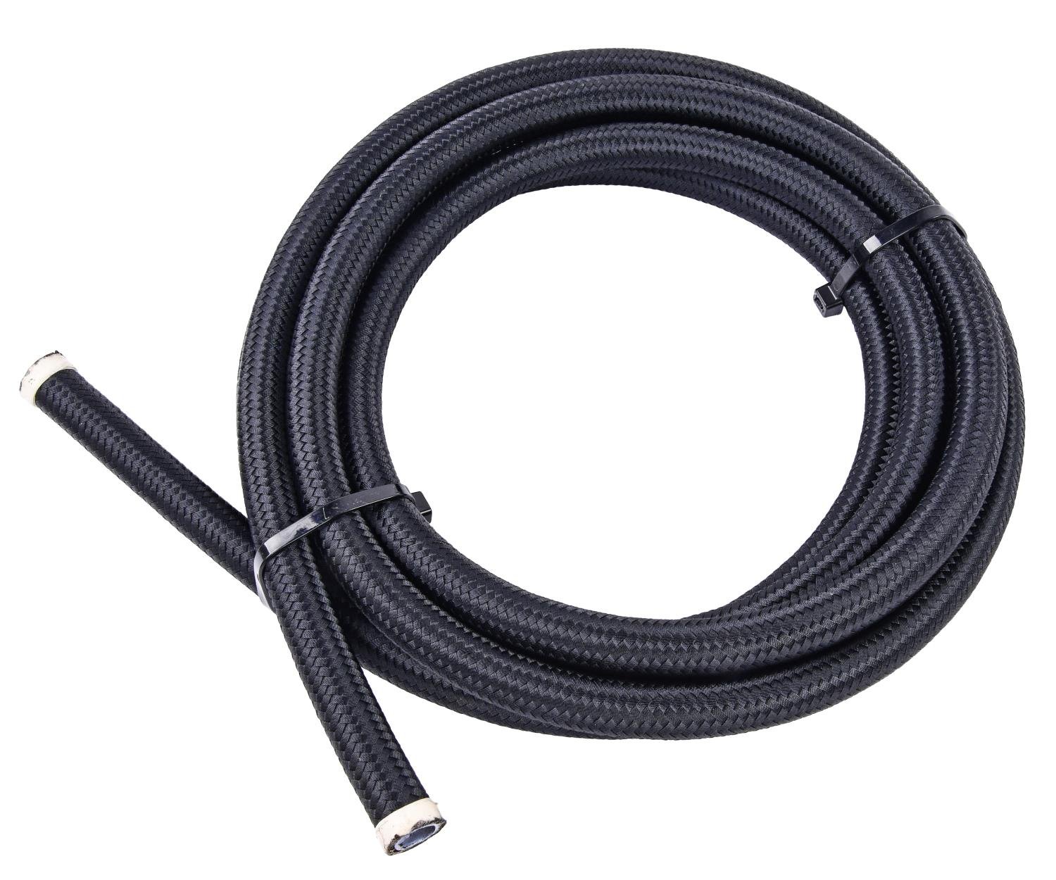 JEGS 104918 PTFE-Lined Black Braided Nylon Hose -6 AN Length: 10 ft. PTFE-Lined