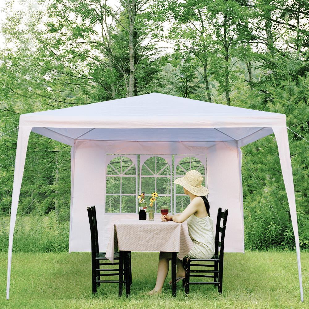 Zimtown 10'x10' Wedding Party Canopy Tent 4 Removable Sidewalls with Windows