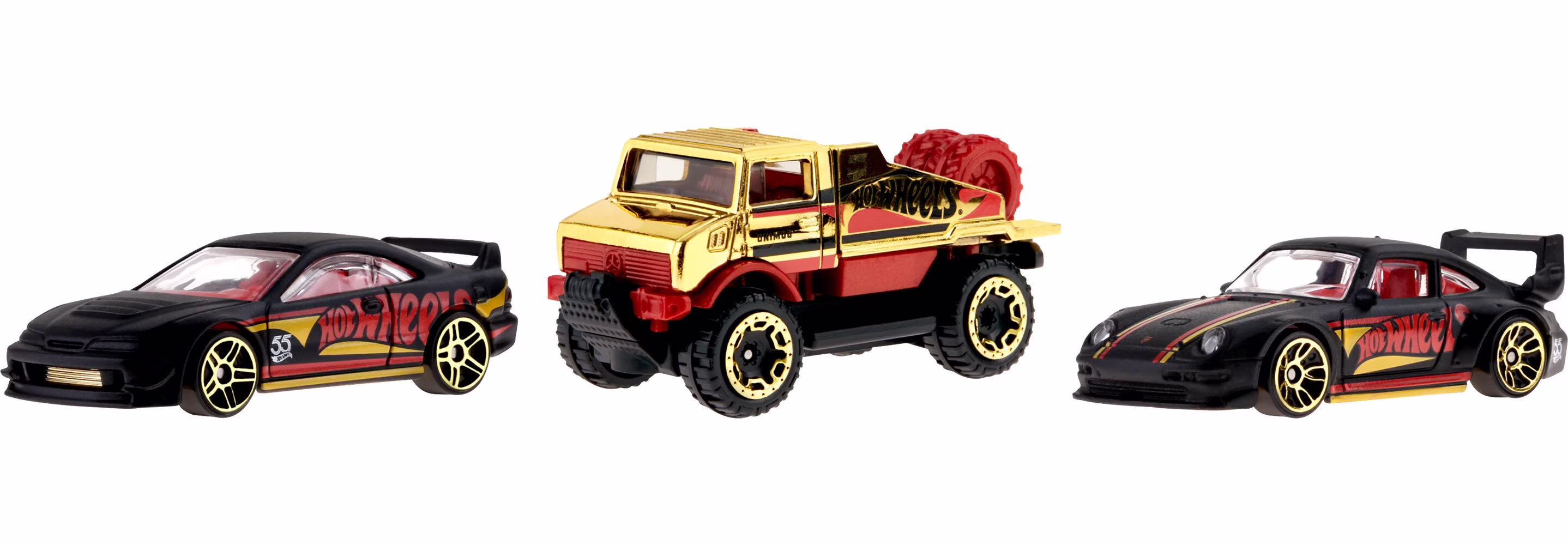 Hot Wheels 1:64 Scale Die-Cast Toy Car or Truck with Turquoise- & Copper-Colored Deco (Styles May Vary)