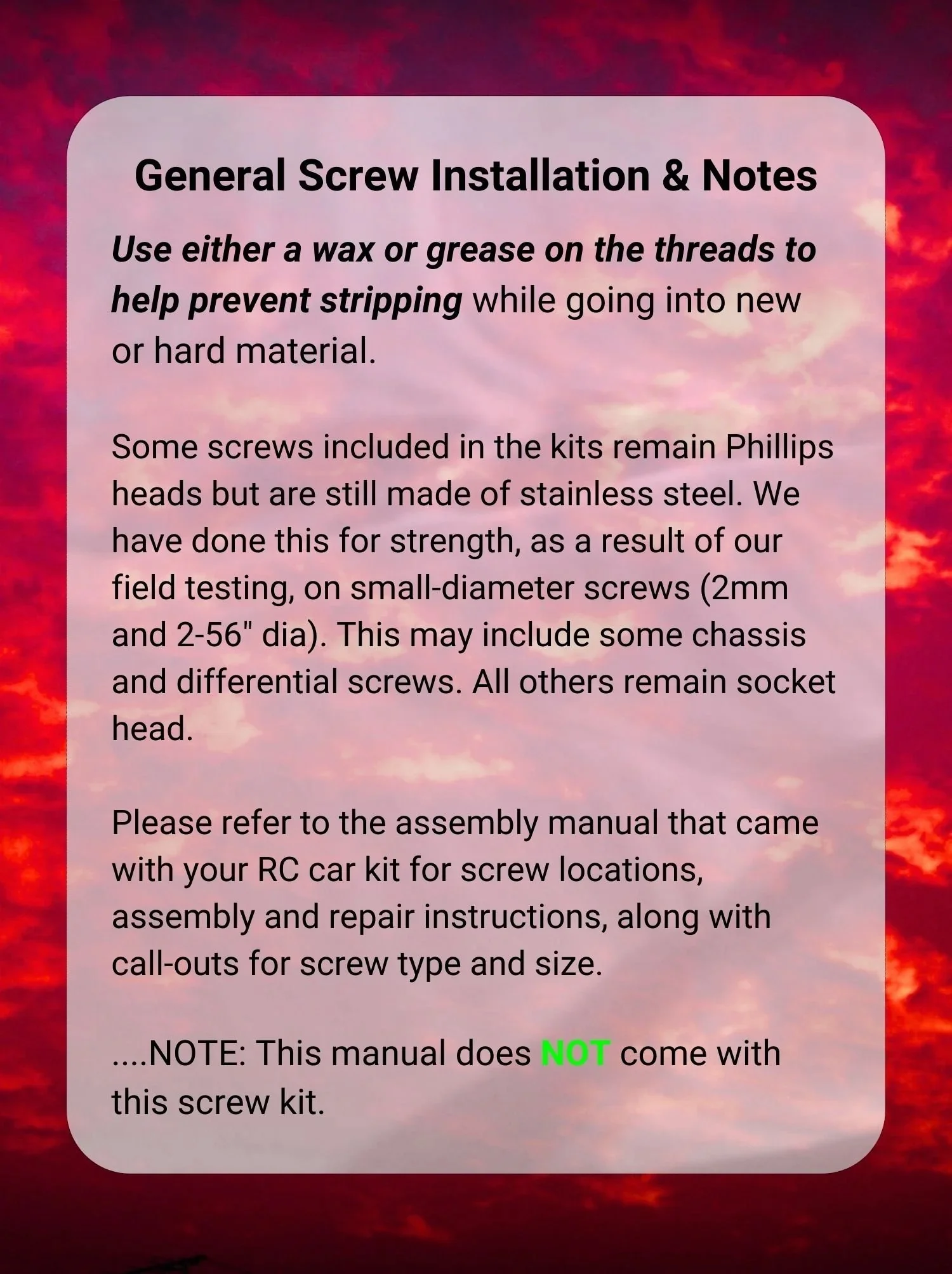 RCScrewZ Stainless Steel Screw Kit rcr051 for RedCat TR-MT8e RC Car - Complete Set