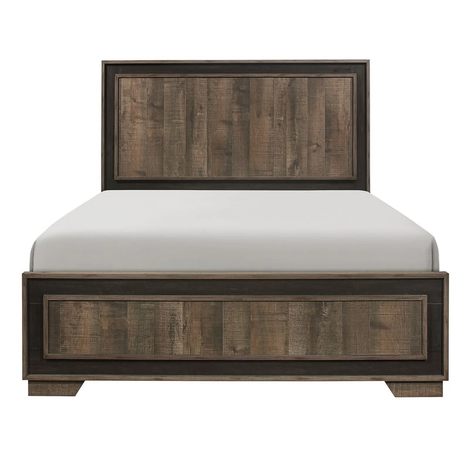 Lexicon Ellendale Queen Bed in 2-Tone Finish (Rustic Mahogany and Dark Ebony)