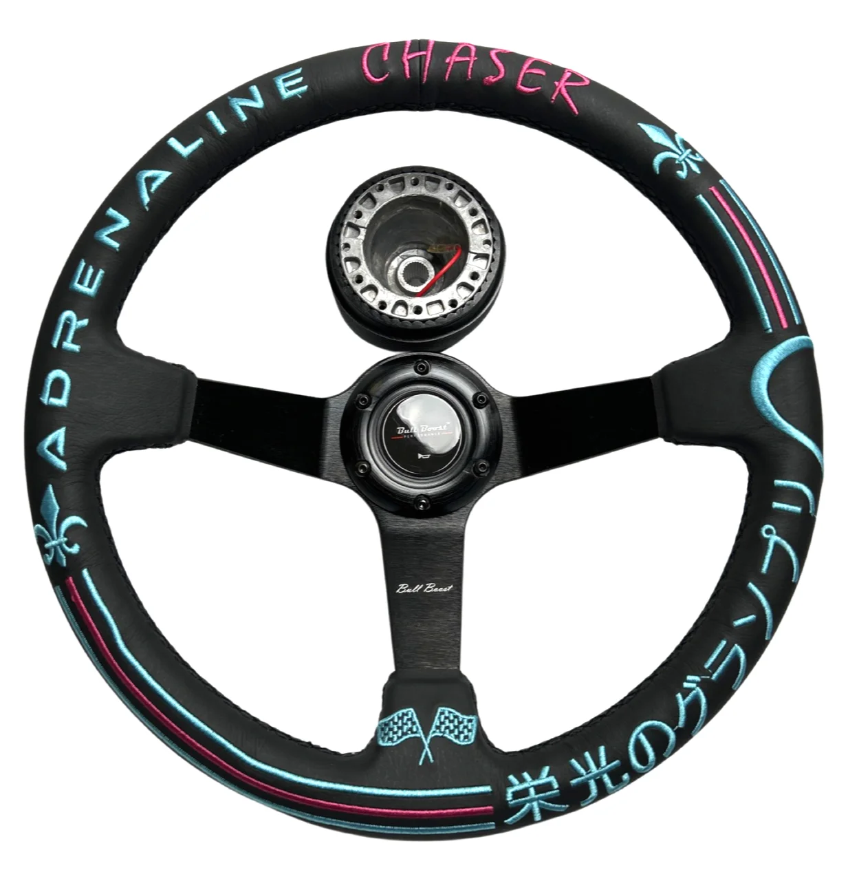 Leather 350mm Steering Wheel + Hub Kit For Nissan Datsun 280Z 260Z 240Z 620 510 C10