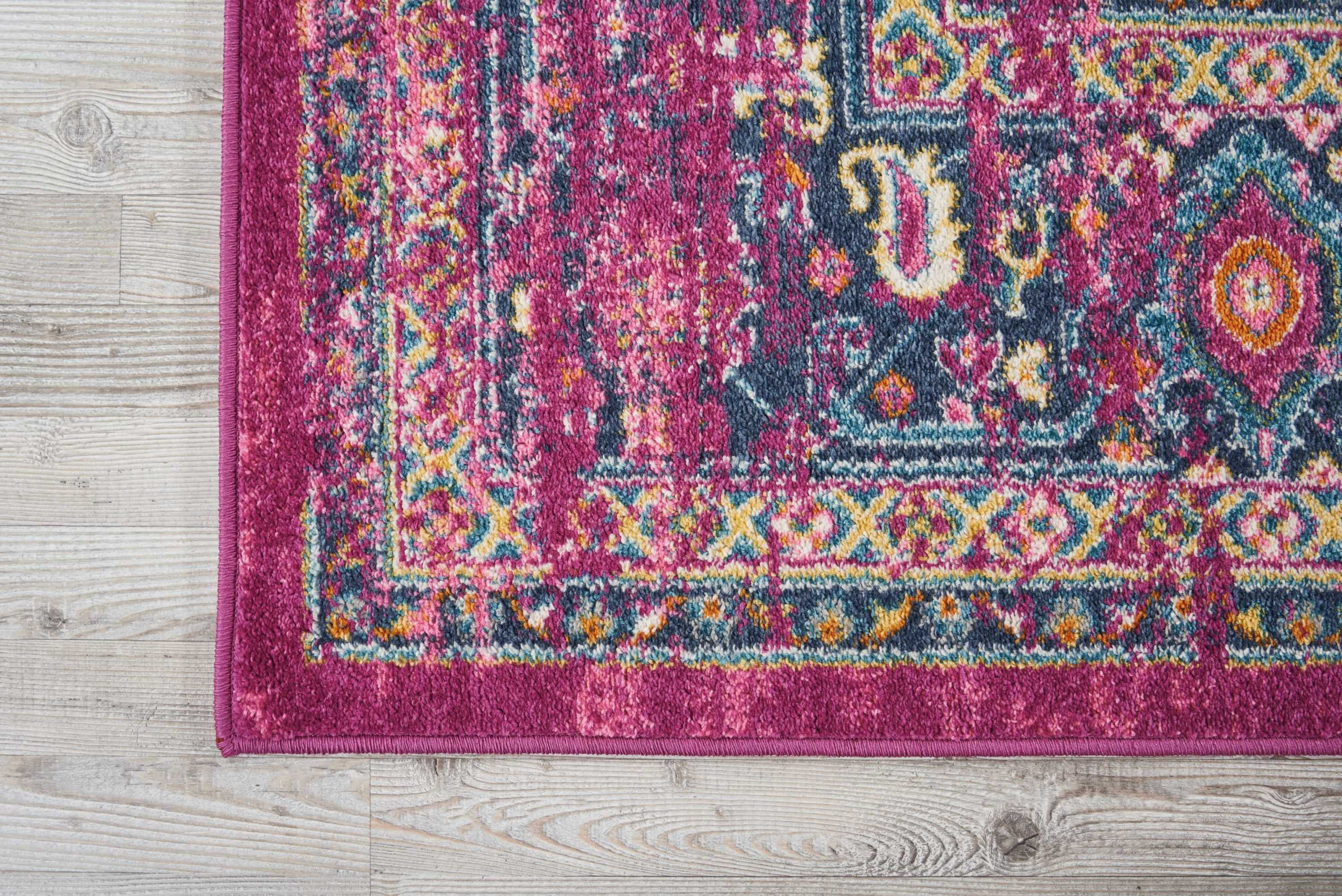 Nourison Passion Persian Fuchsia 8' x 10' Area Rug, (8x10)