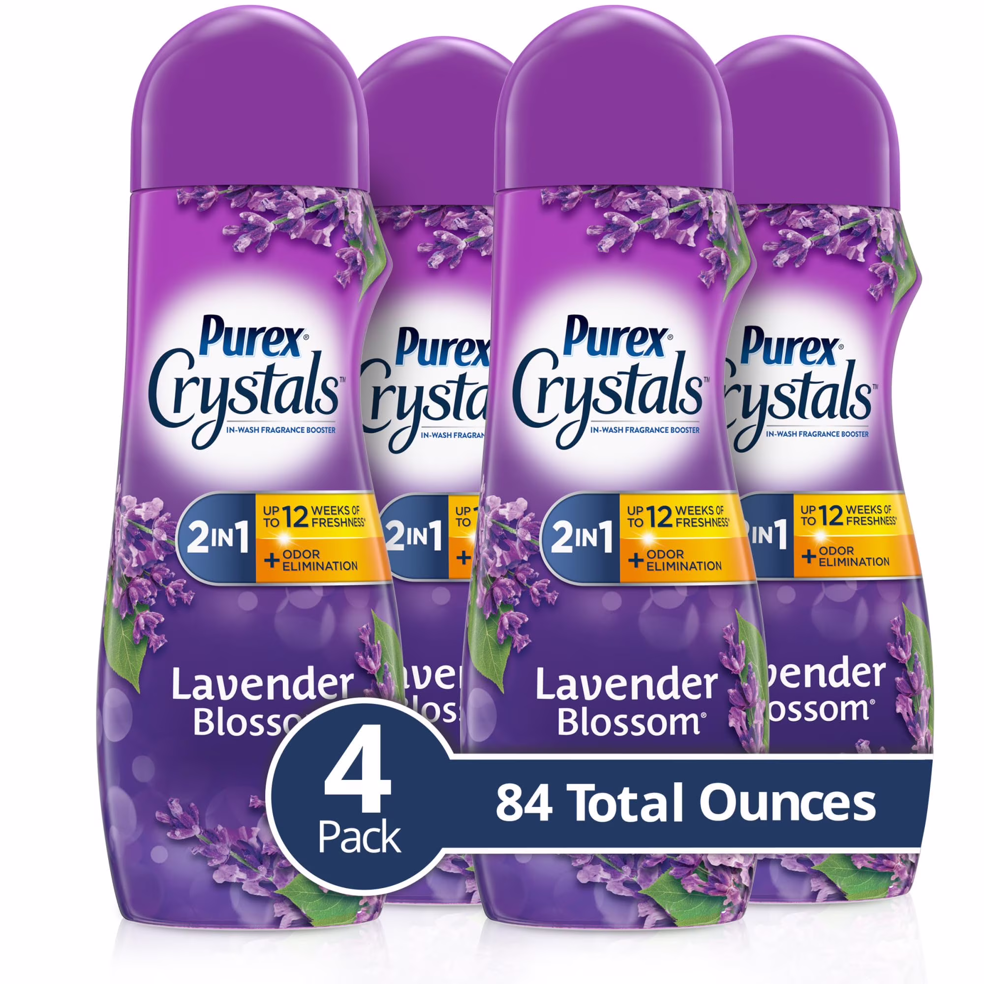 Purex Crystals In-Wash Fragrance And Scent Booster, Lavender Blossom, 21 Ounce, 4 Count