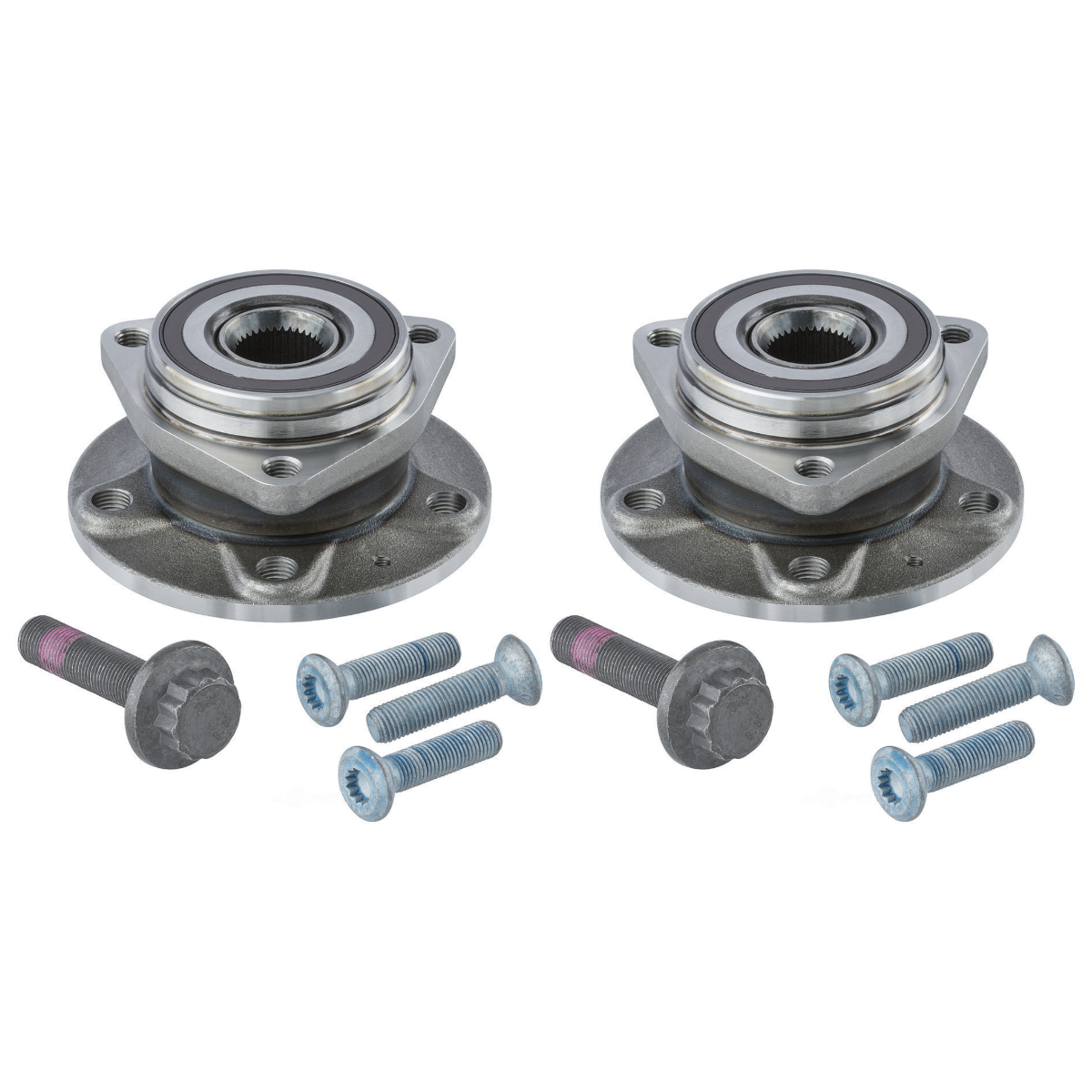 AutoShack Front Wheel Bearing Hub Assembly with ABS Driver and Passenger Side Set of 2 Replacement for VW Tiguan Jetta GTI Golf R Golf SportWagen Golf Alltrack Audi Q3 S3 A3 Quattro 5 Lugs HB613381PR